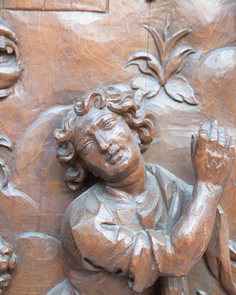 Extraordinary Oak Relief Of Daniel In The Lions Den. German, Late 17th Century.-photo-6