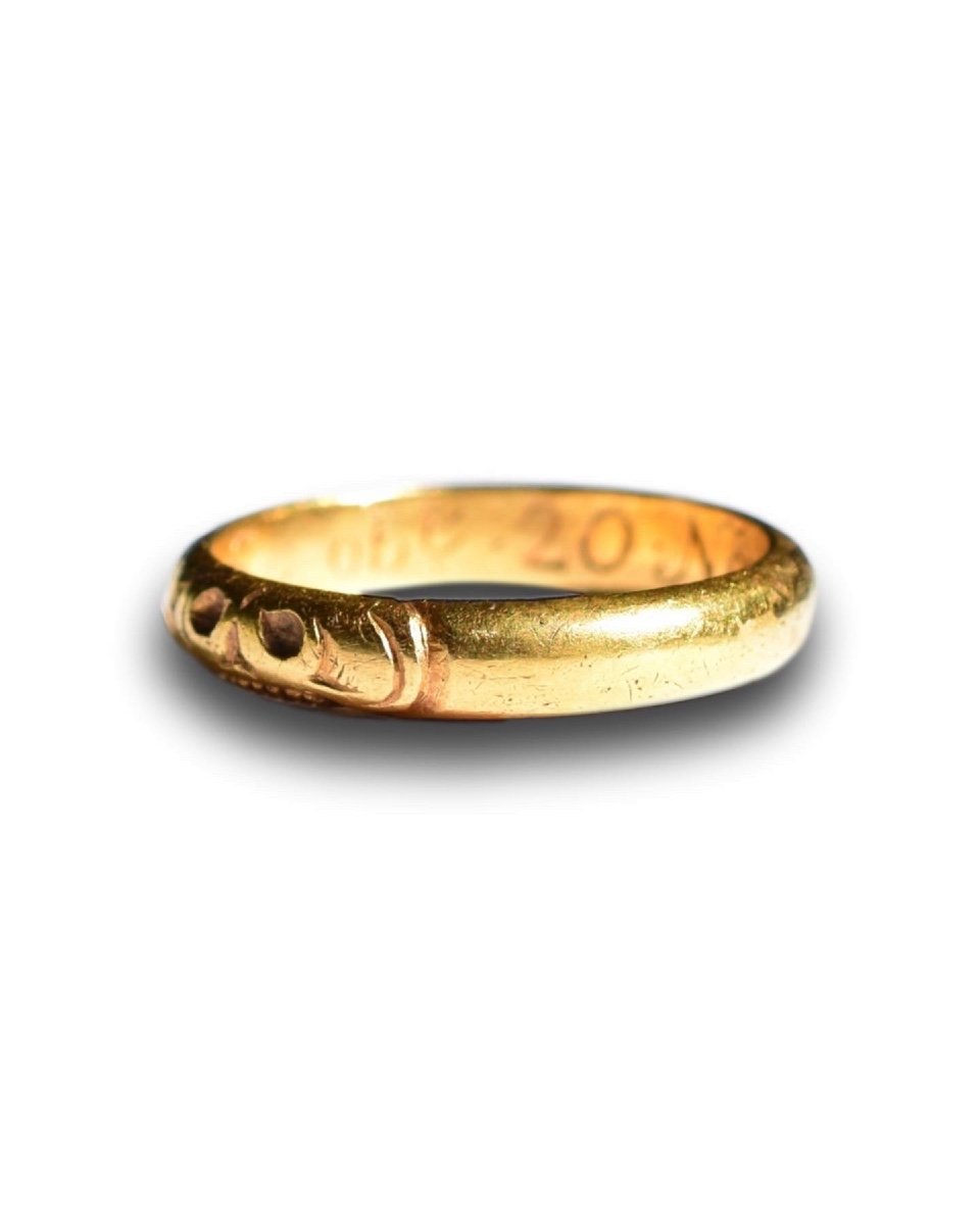 Substantial Gold Memento Mori Skull Ring. English, Early 18th Century.-photo-6