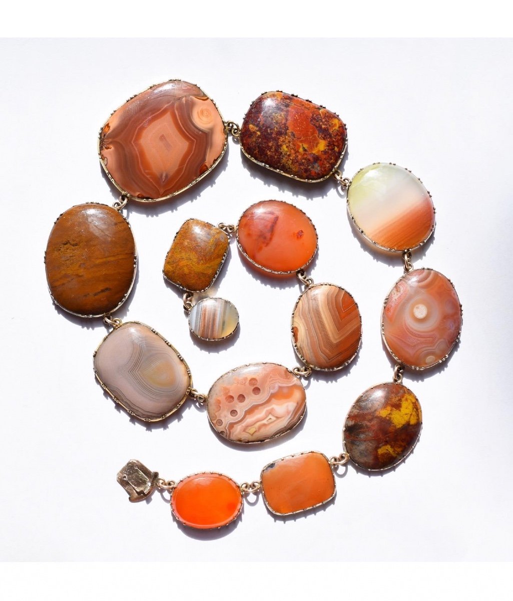 Specimen Agate Rivière Necklace. English, Early 19th Century And Later.-photo-2
