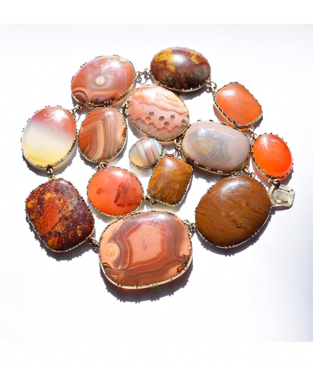 Specimen Agate Rivière Necklace. English, Early 19th Century And Later.-photo-3