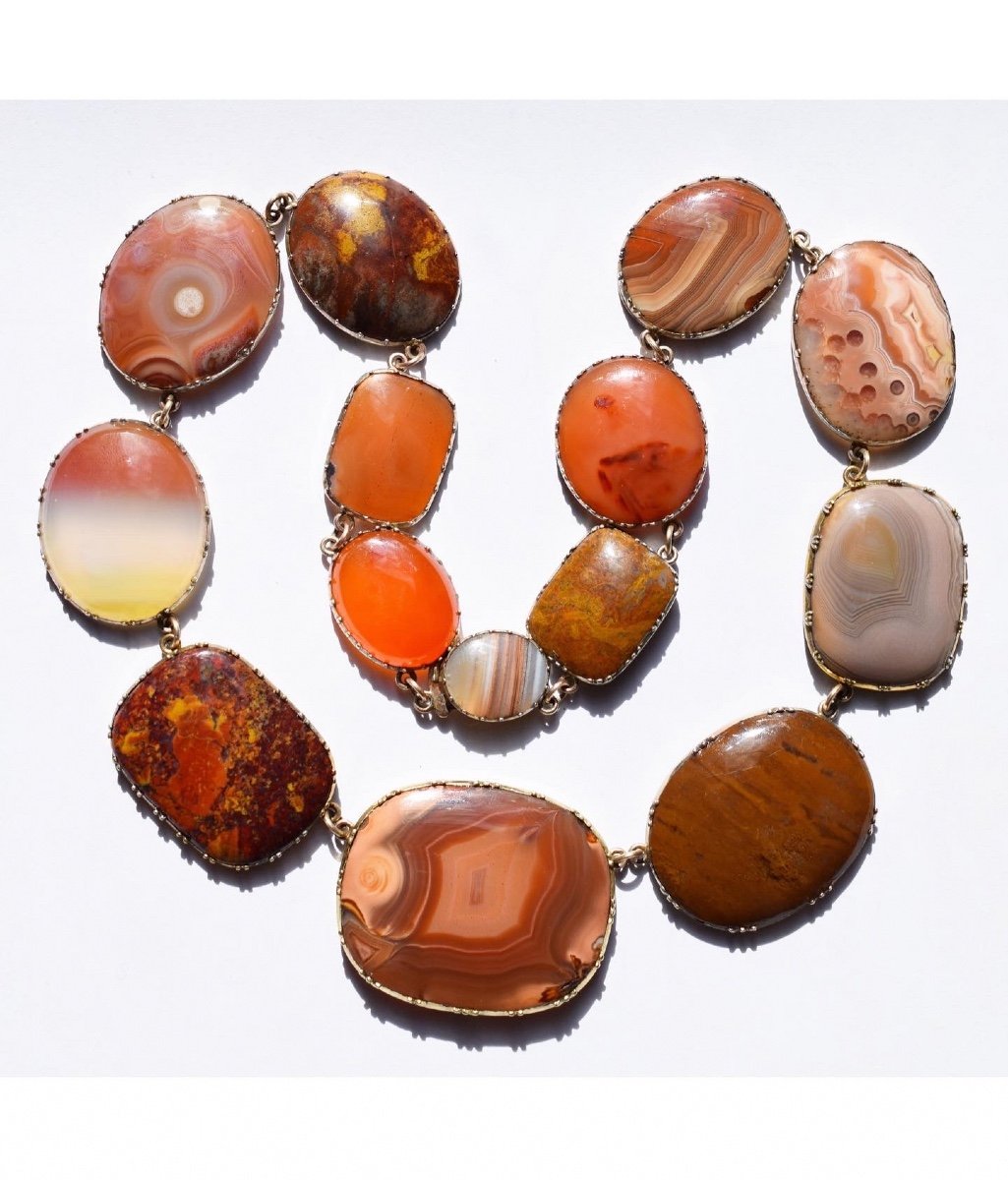 Specimen Agate Rivière Necklace. English, Early 19th Century And Later.-photo-4