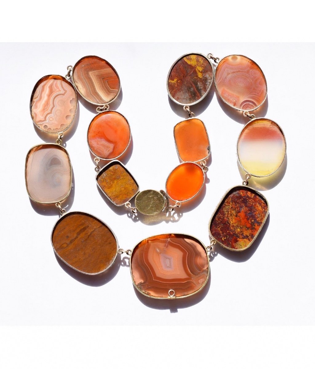 Specimen Agate Rivière Necklace. English, Early 19th Century And Later.-photo-2