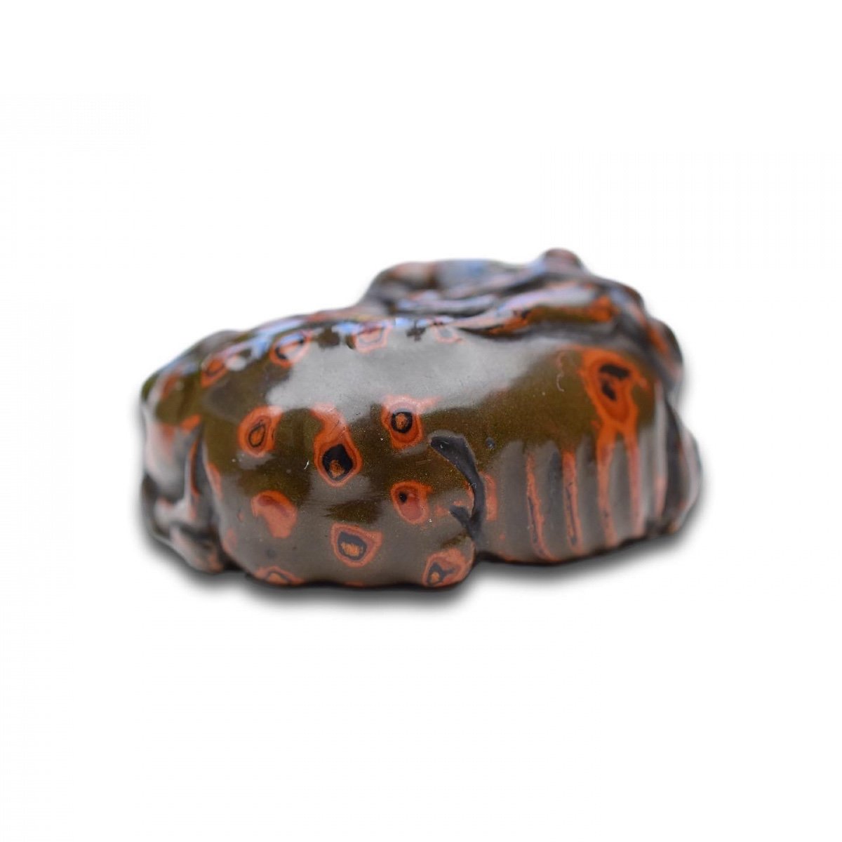 Edo Period Lacquered Wood Netsuke Of A Shishi. Japanese, Early 19th Century.-photo-2