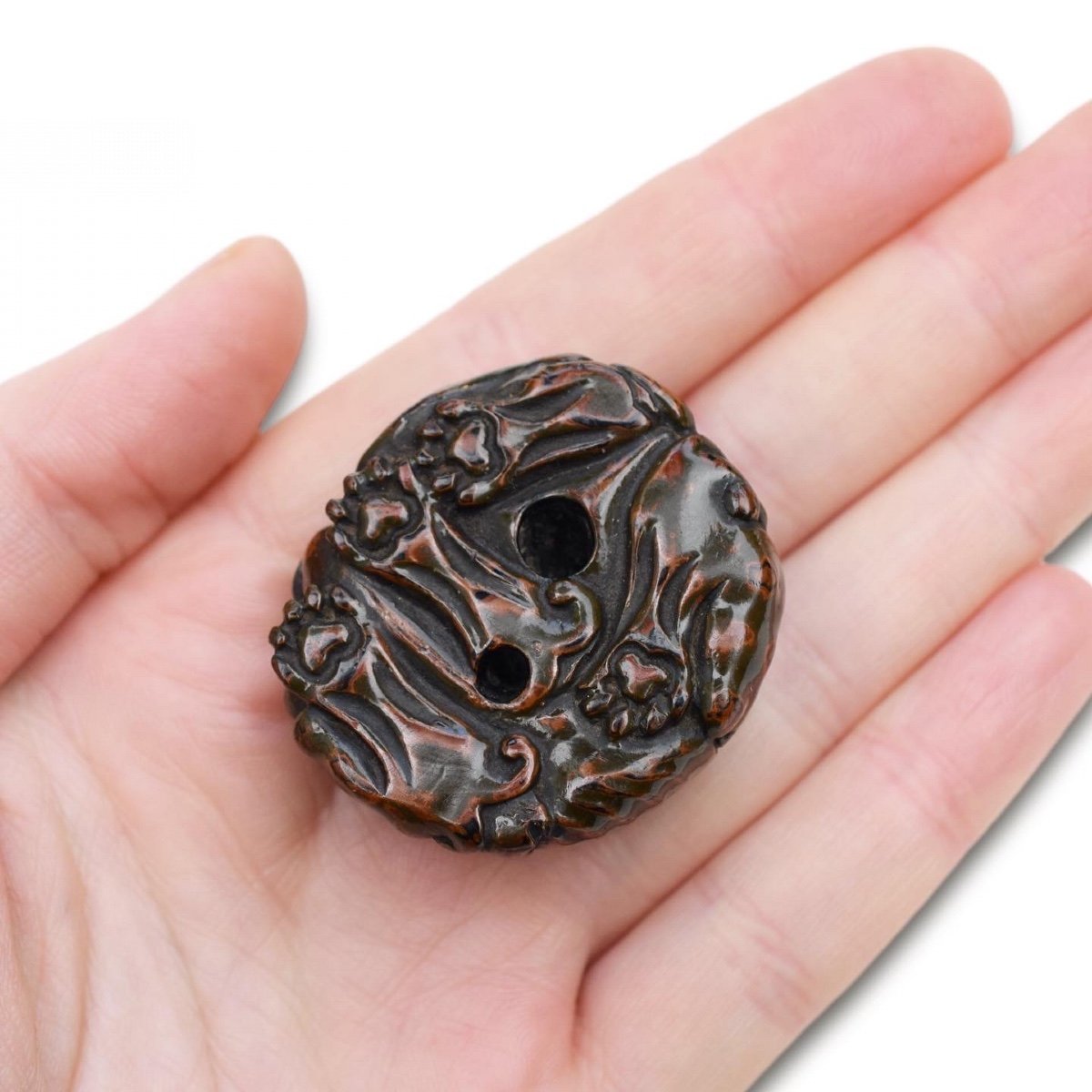 Edo Period Lacquered Wood Netsuke Of A Shishi. Japanese, Early 19th Century.-photo-2
