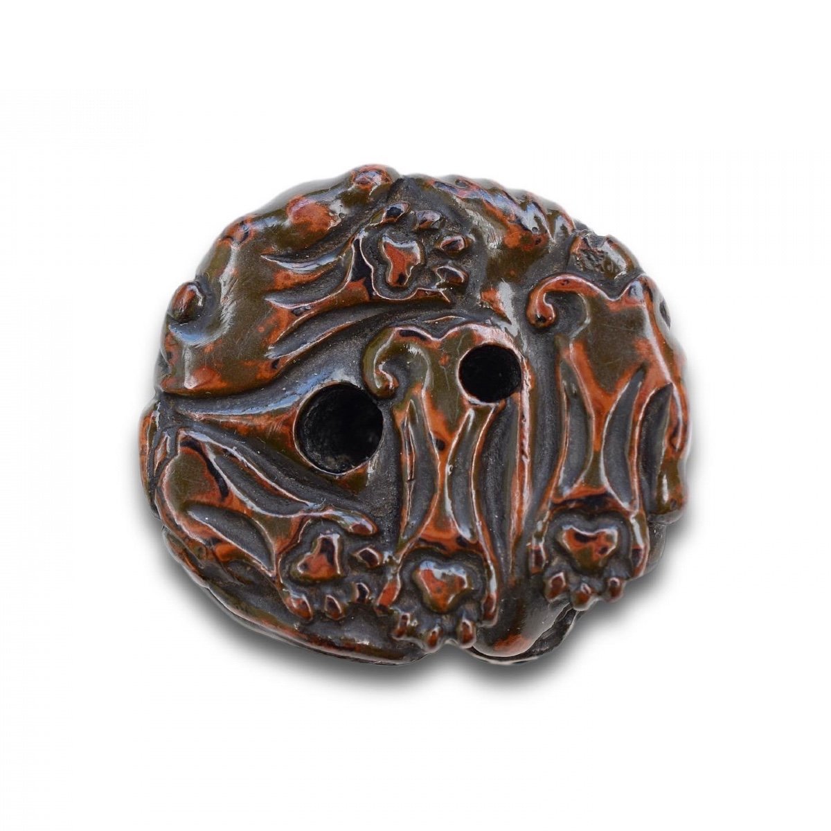Edo Period Lacquered Wood Netsuke Of A Shishi. Japanese, Early 19th Century.-photo-3