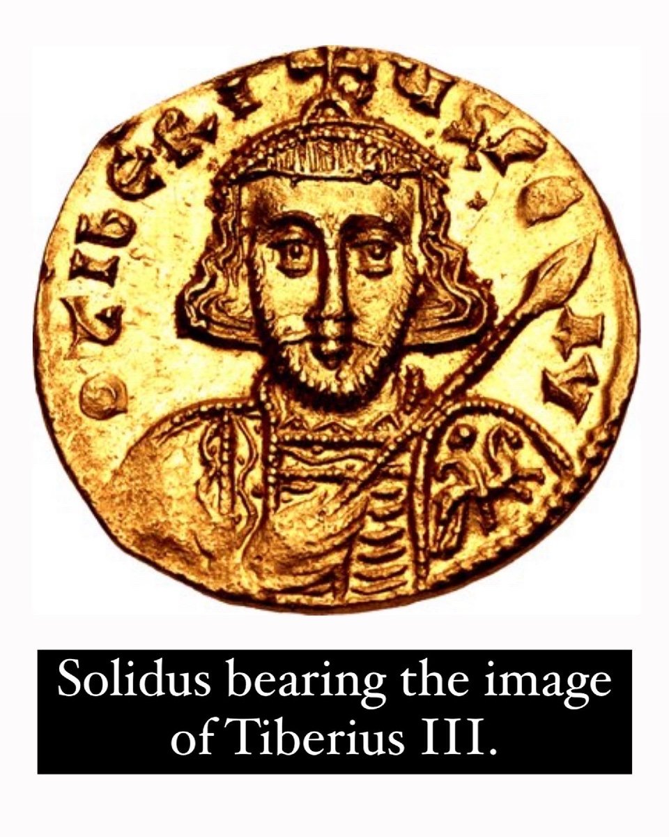Gold Ring Set With A Chalcedony Intaglio Of Emperor Tiberius III Absimarus.-photo-2
