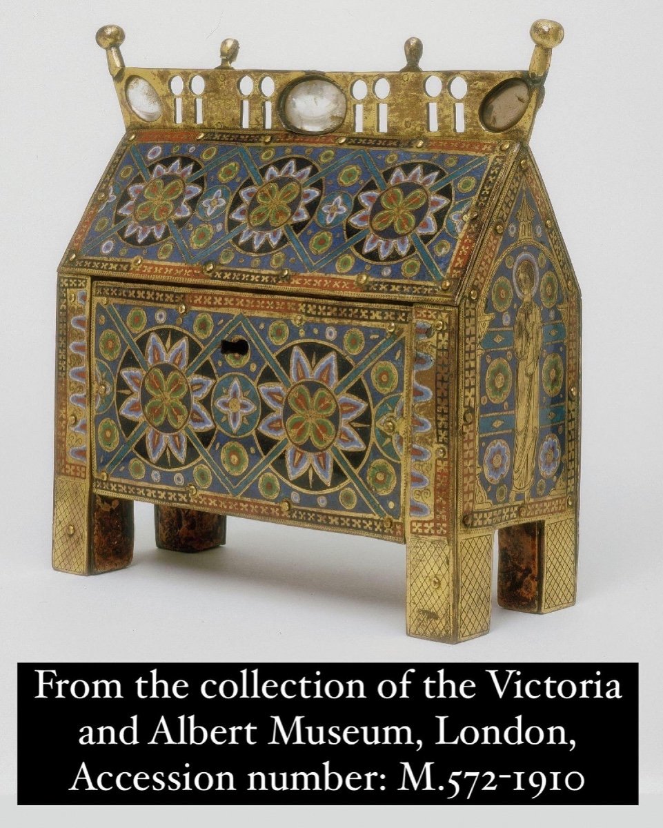 Champlevé Enamel Plaque From A Reliquary Chasse. French, Limoges, C. 1200 - 50.-photo-1