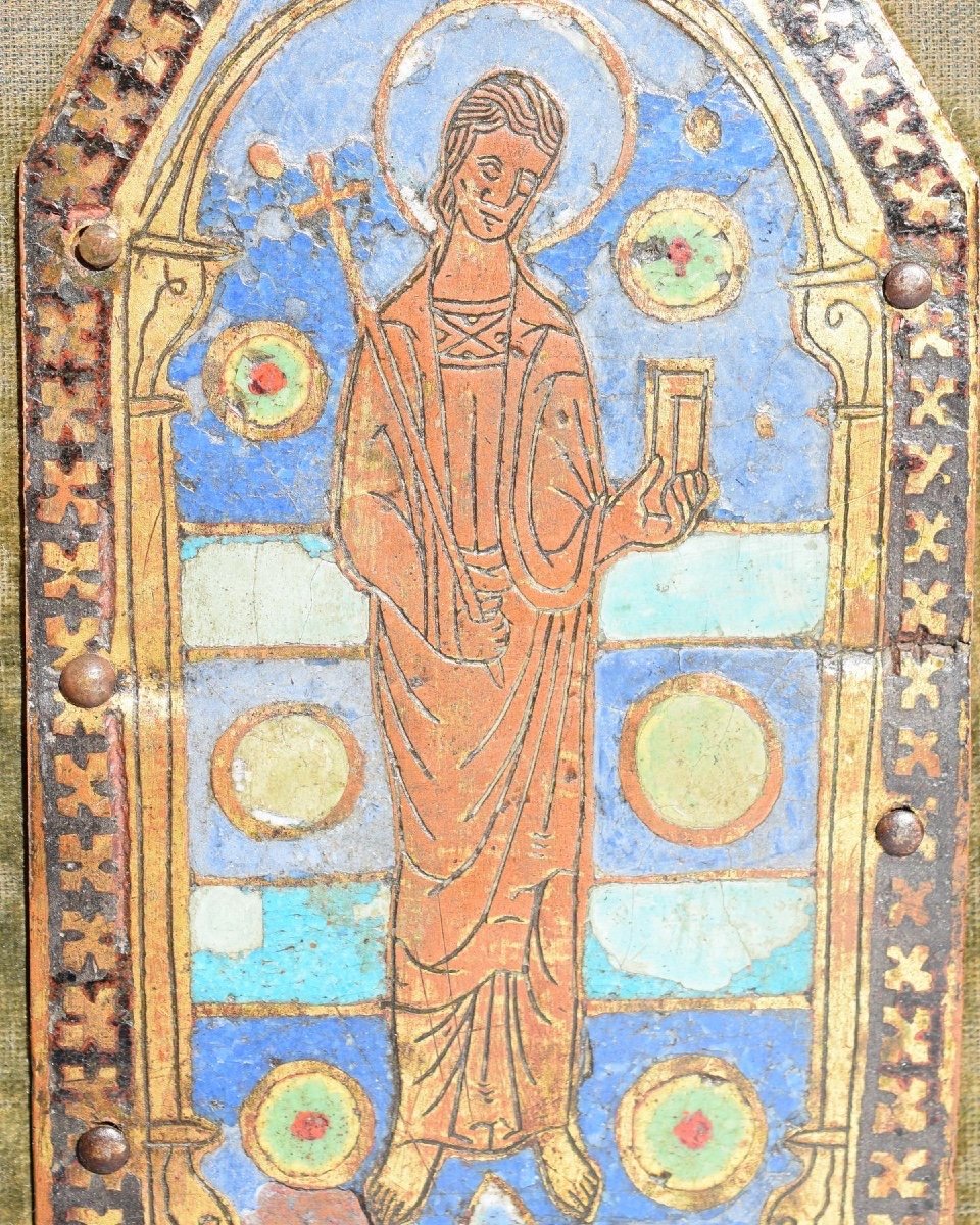 Champlevé Enamel Plaque From A Reliquary Chasse. French, Limoges, C. 1200 - 50.-photo-4
