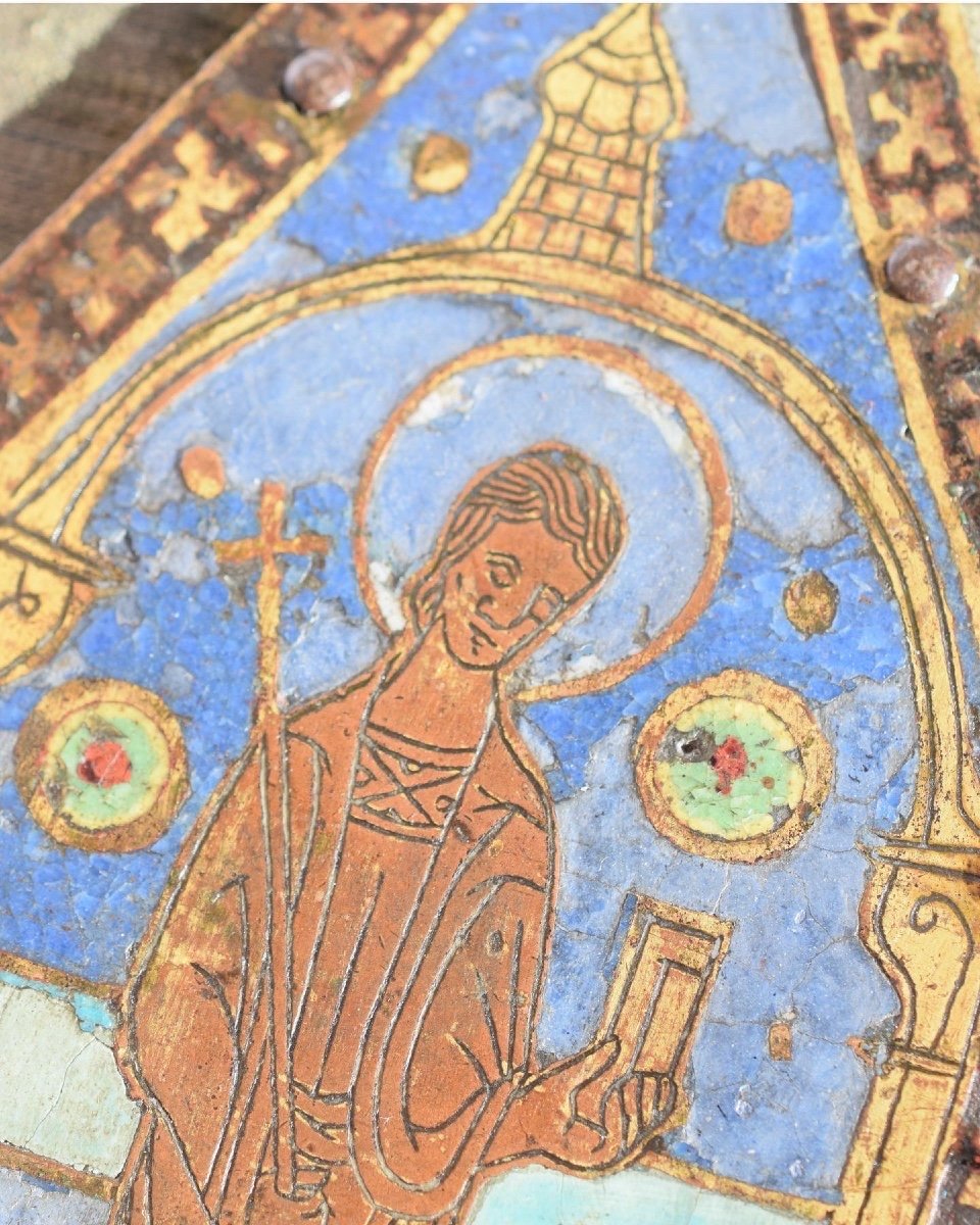 Champlevé Enamel Plaque From A Reliquary Chasse. French, Limoges, C. 1200 - 50.-photo-5