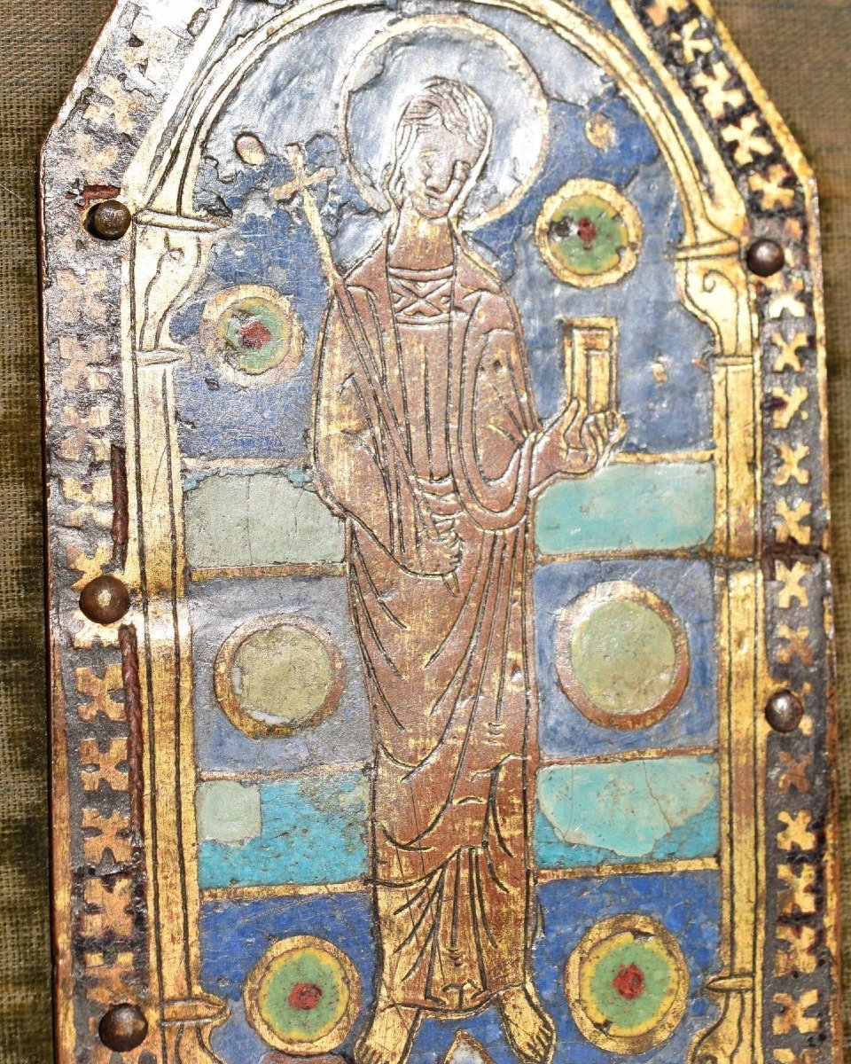 Champlevé Enamel Plaque From A Reliquary Chasse. French, Limoges, C. 1200 - 50.-photo-6