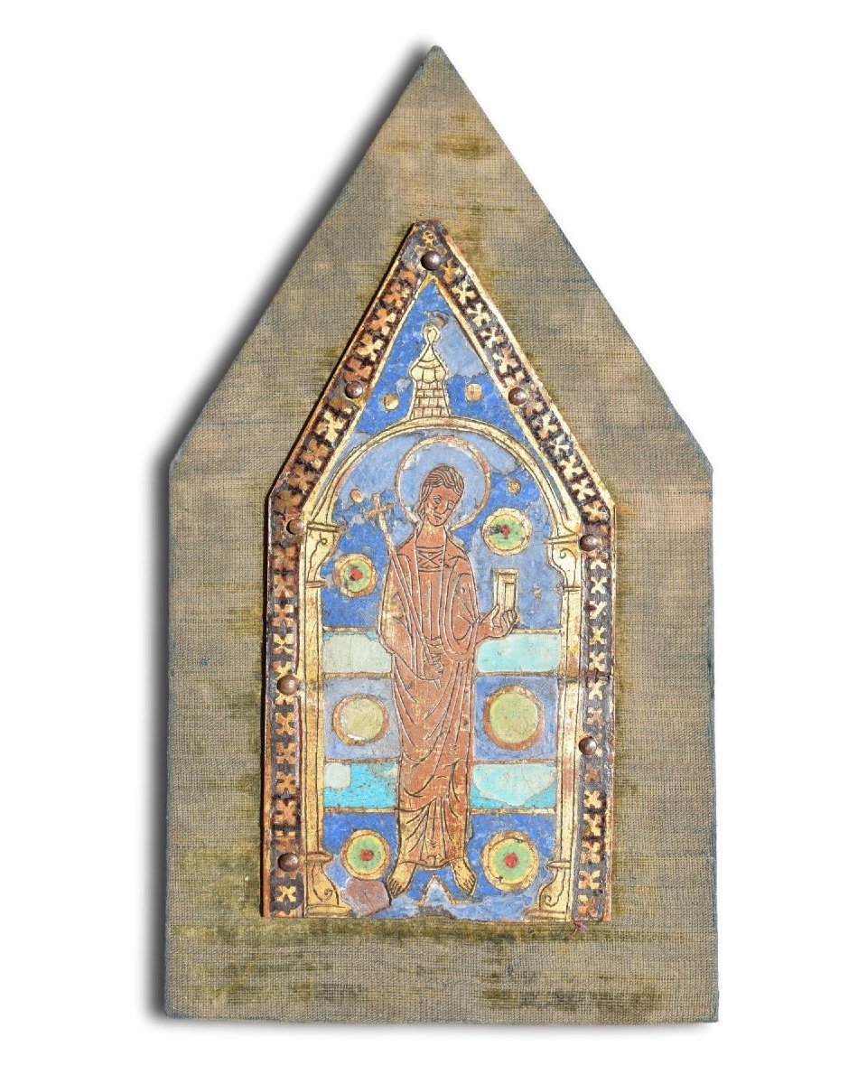 Champlevé Enamel Plaque From A Reliquary Chasse. French, Limoges, C. 1200 - 50.