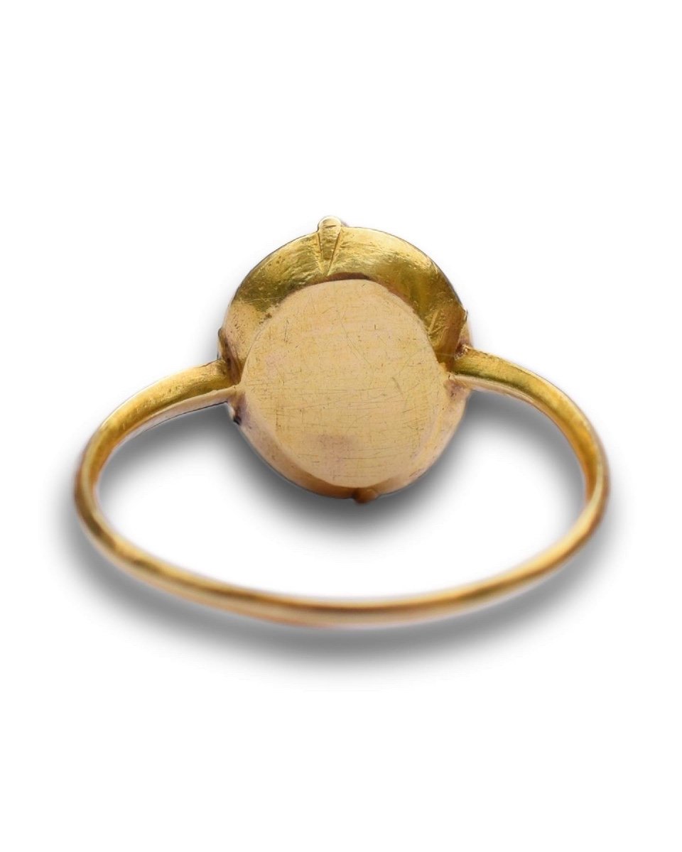 Bague Saphir Cabochon Extrêmement Fine Et Importante. Anglais, XIIIe Siècle.-photo-2