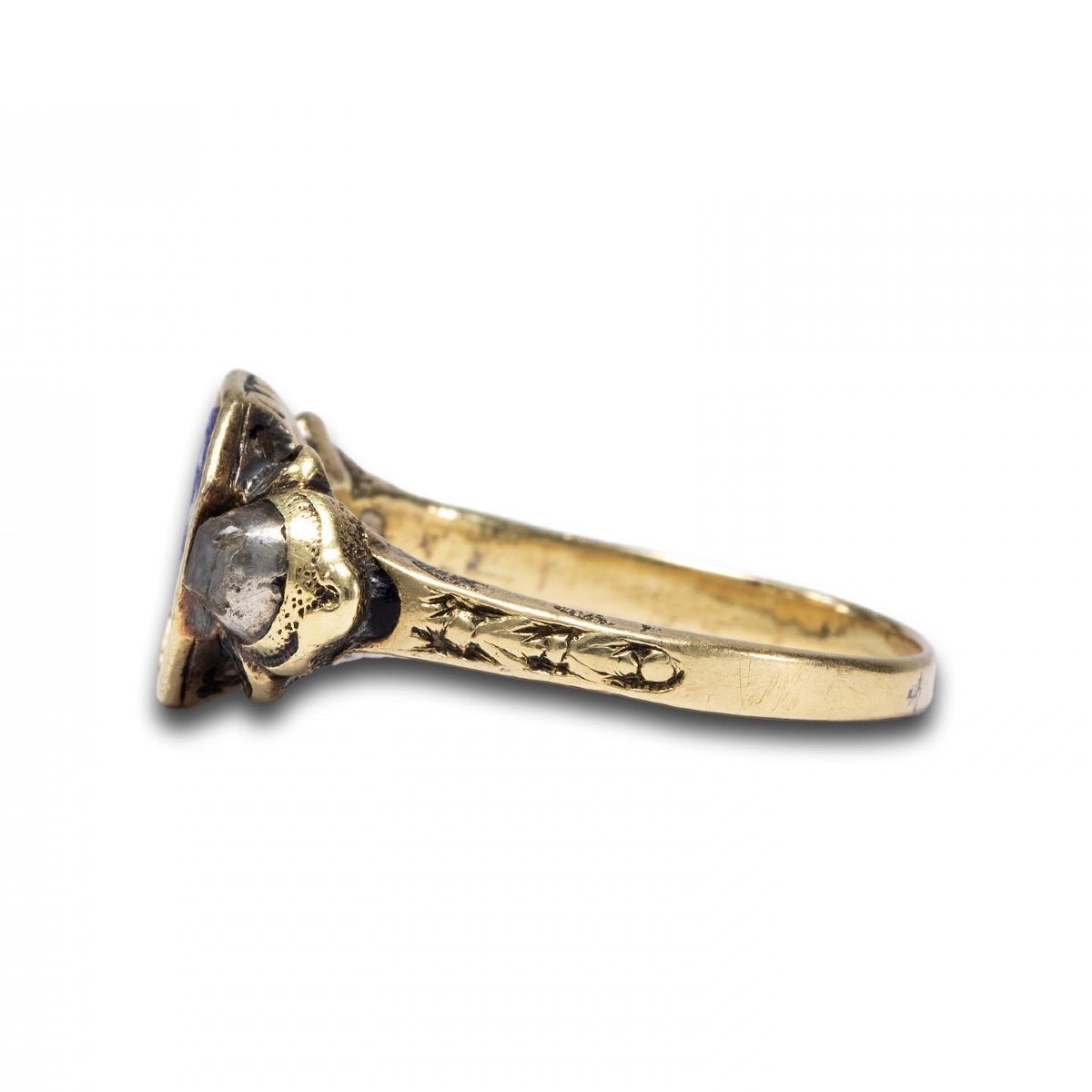 Baroque Ring With A Lapis Lazuli Intaglio Of The Crucifixion. German, C. 1670.-photo-2