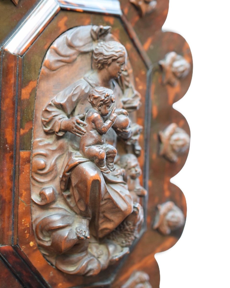 Relief En Buis De La Vierge à l'Enfant, Du Cercle De Mattheus Van Beveren. -photo-3