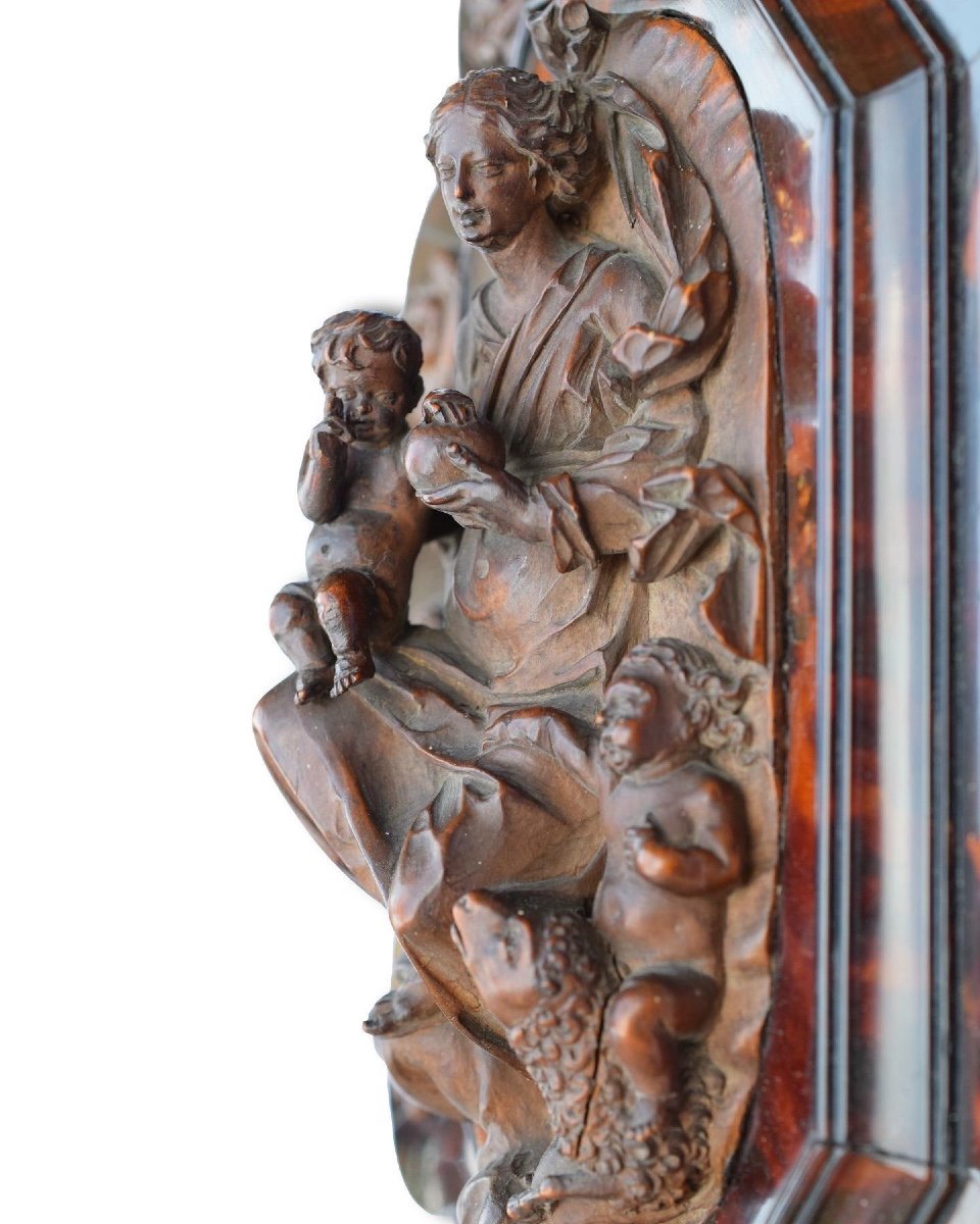 Relief En Buis De La Vierge à l'Enfant, Du Cercle De Mattheus Van Beveren. -photo-6