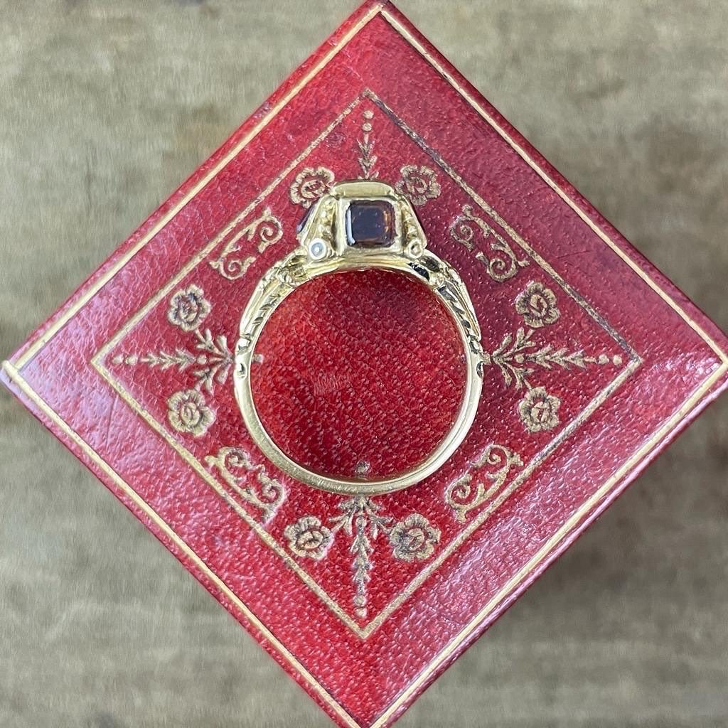 Late Renaissance Diamond And Garnet Ring. Western Europe, 17th Century.-photo-8