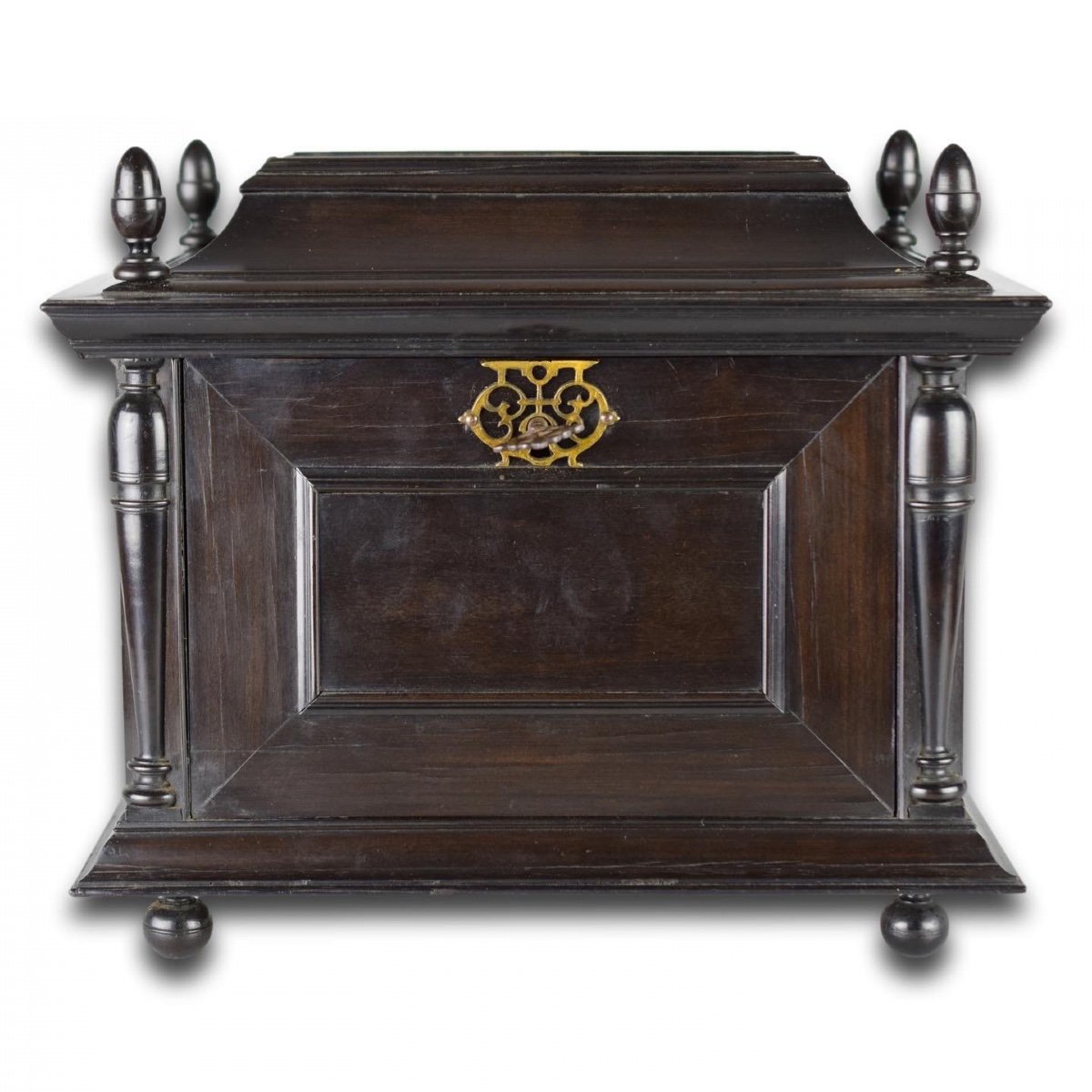 Ebony Tablet Cabinet With Silver Foil Interior. Antwerp, 17th Century.-photo-5