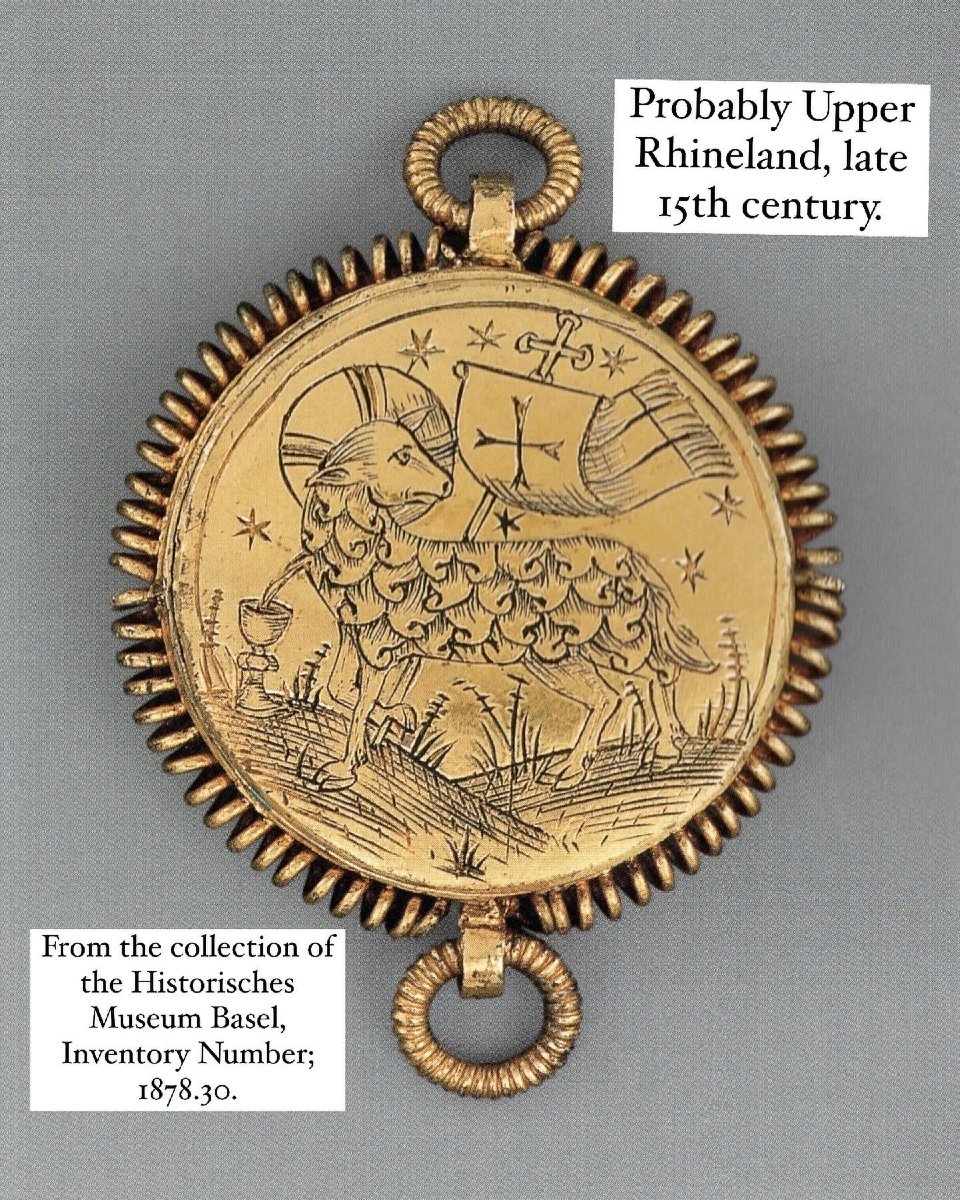 Pendentif reliquaire avec l'Agnus Dei. Français ou allemand, XVe siècle.-photo-1