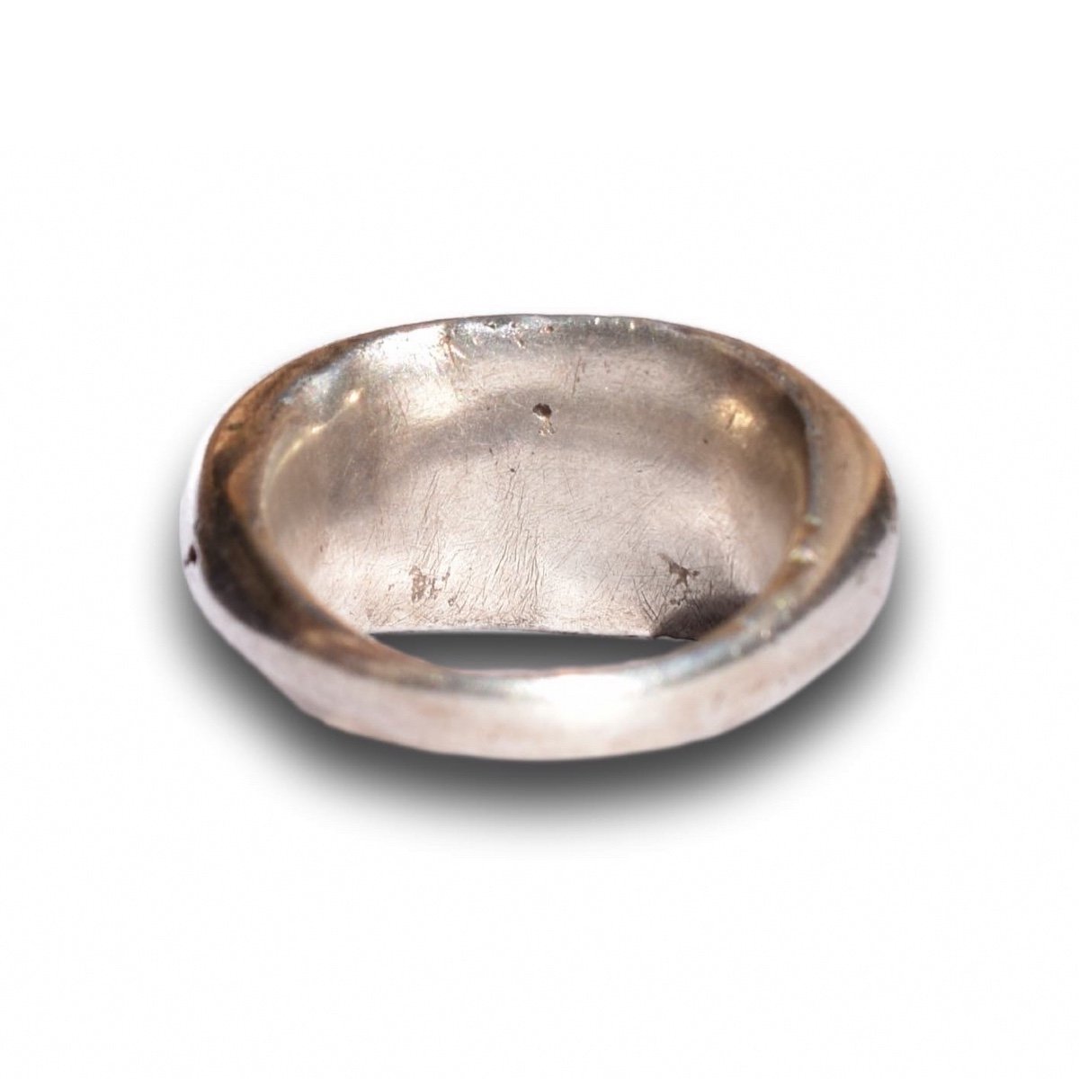 Ancient Silver And Gold Marriage Ring. Roman, 2nd /3rd Century Ad.-photo-6
