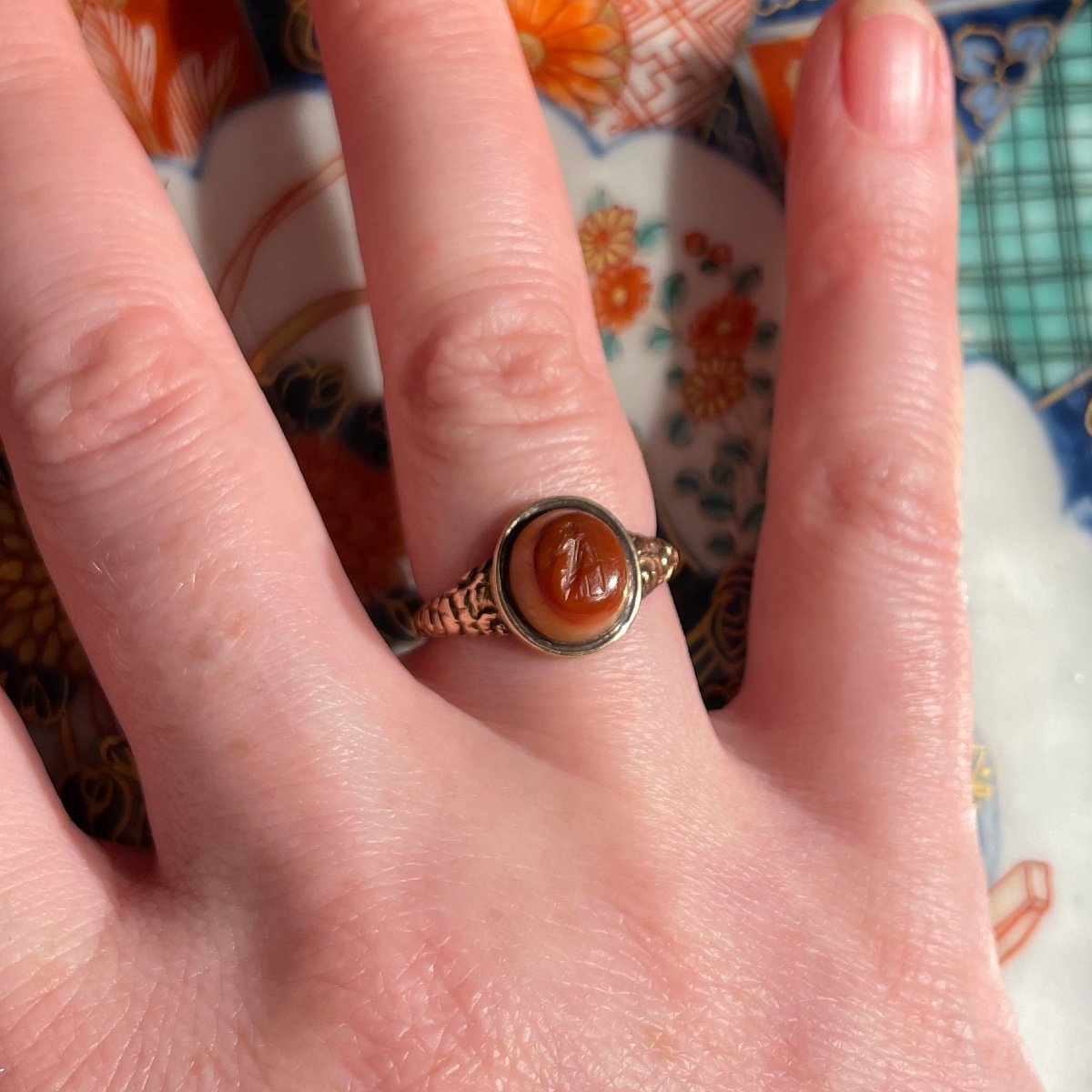 Bague En Or Géorgienne Sertie d'Une Intaille Ancienne. Anglais, Début Du XIXe Siècle.-photo-5
