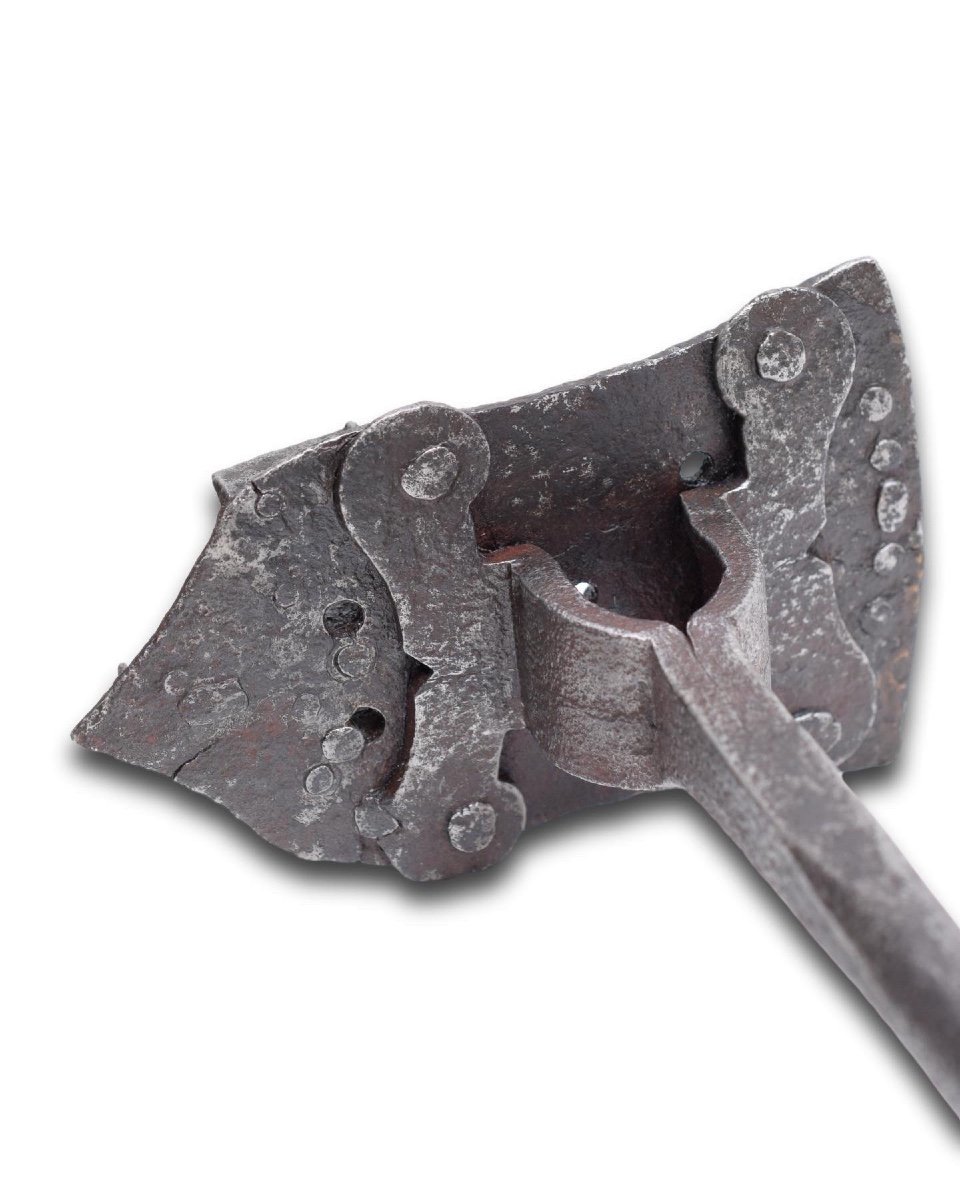 Rare Marque De Bovin En Fer Aux Armes Des Médicis. Italien, XVIIe Siècle.-photo-2