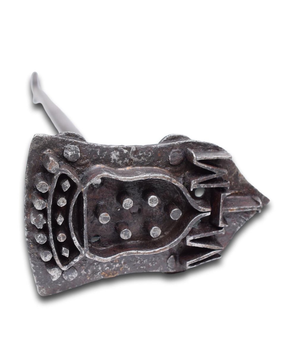 Rare Marque De Bovin En Fer Aux Armes Des Médicis. Italien, XVIIe Siècle.-photo-3