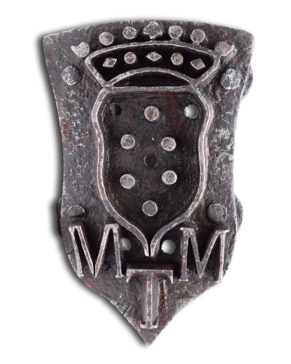 Rare Marque De Bovin En Fer Aux Armes Des Médicis. Italien, XVIIe Siècle.