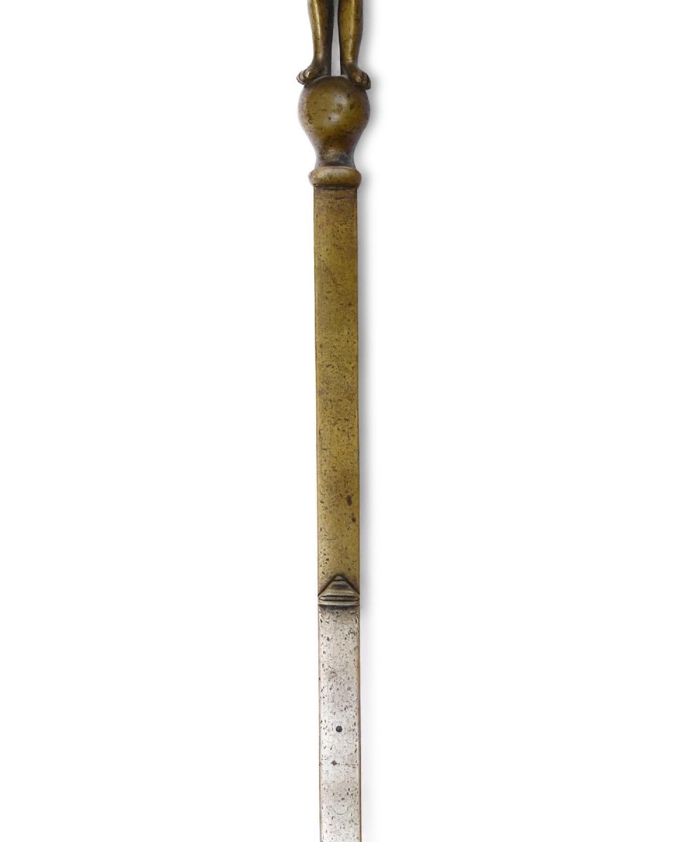 Brass Wine Gauge With A Figure Of The Greek God Hermes. French, 17th Century. -photo-2