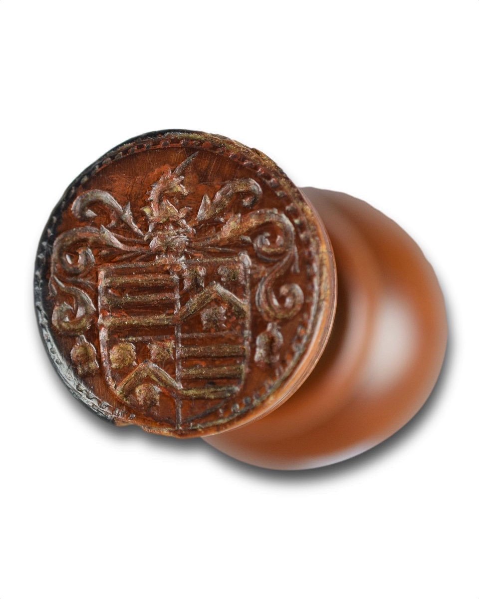 Boxwood Seal For The Wentworth Family. English, 16th Or 17th Century.-photo-2
