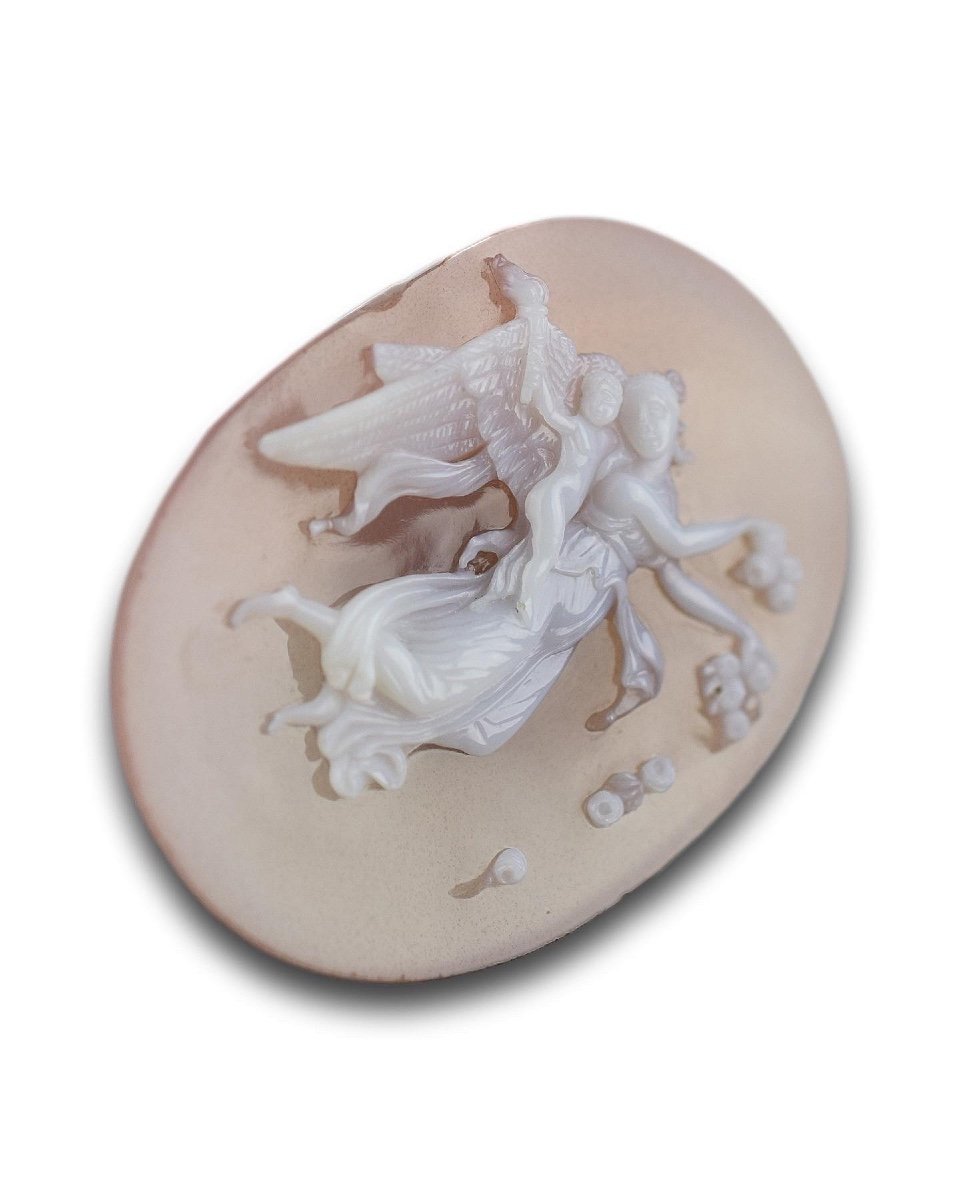A Sardonyx Cameo Of Aurora And Cupid. Italian, 19th Century.-photo-4