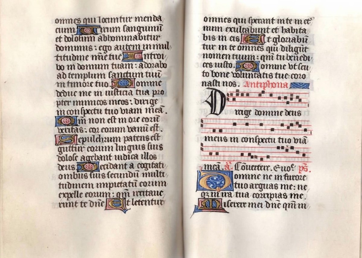Book Containing Leaves From A Medieval Psalter-hymnal. French, Late 15th Century-photo-3