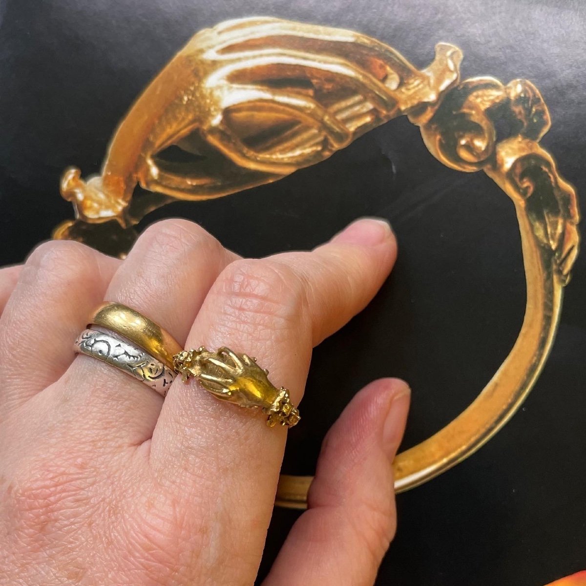 Renaissance Gold Fede Ring. Western Europe, 16th / 17th Century.-photo-3