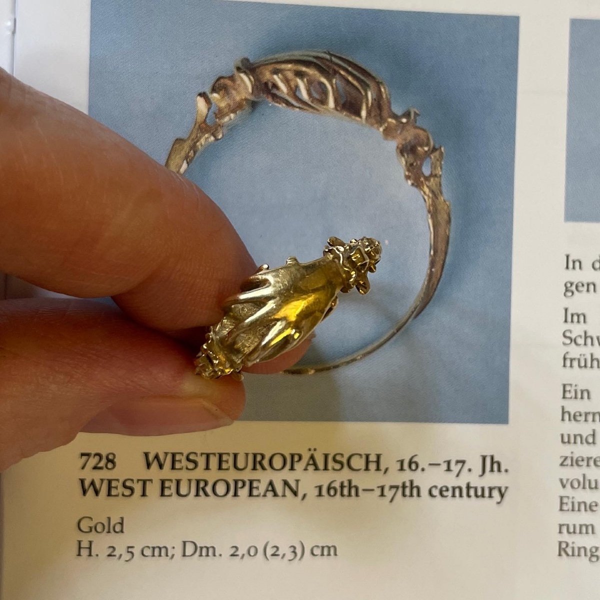 Renaissance Gold Fede Ring. Western Europe, 16th / 17th Century.-photo-7