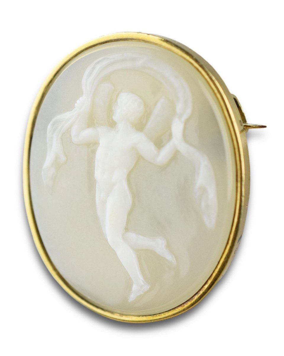 Sardonyx Cameo Of Cupid, Manner Of Pichler. Italian, 18th/19th Century.-photo-4