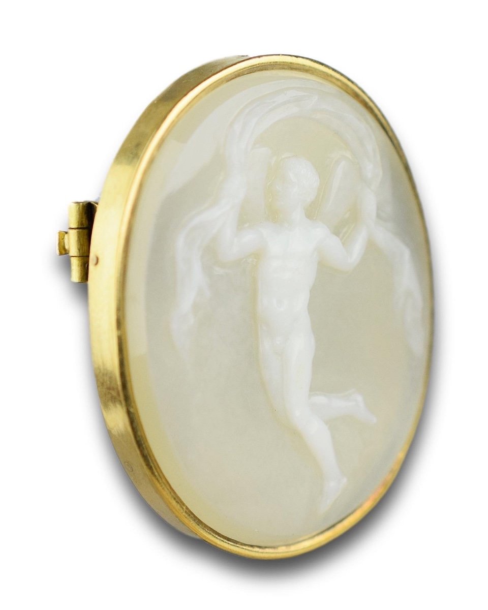 Sardonyx Cameo Of Cupid, Manner Of Pichler. Italian, 18th/19th Century.-photo-5