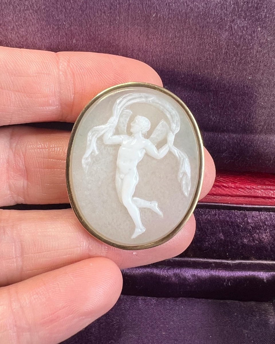 Sardonyx Cameo Of Cupid, Manner Of Pichler. Italian, 18th/19th Century.