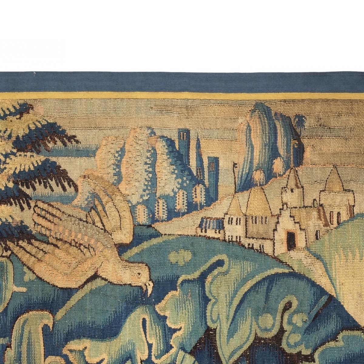 Feuilles De Choux Tapestry With Exotic Animals. Oudenaarde, 16th Century.-photo-4