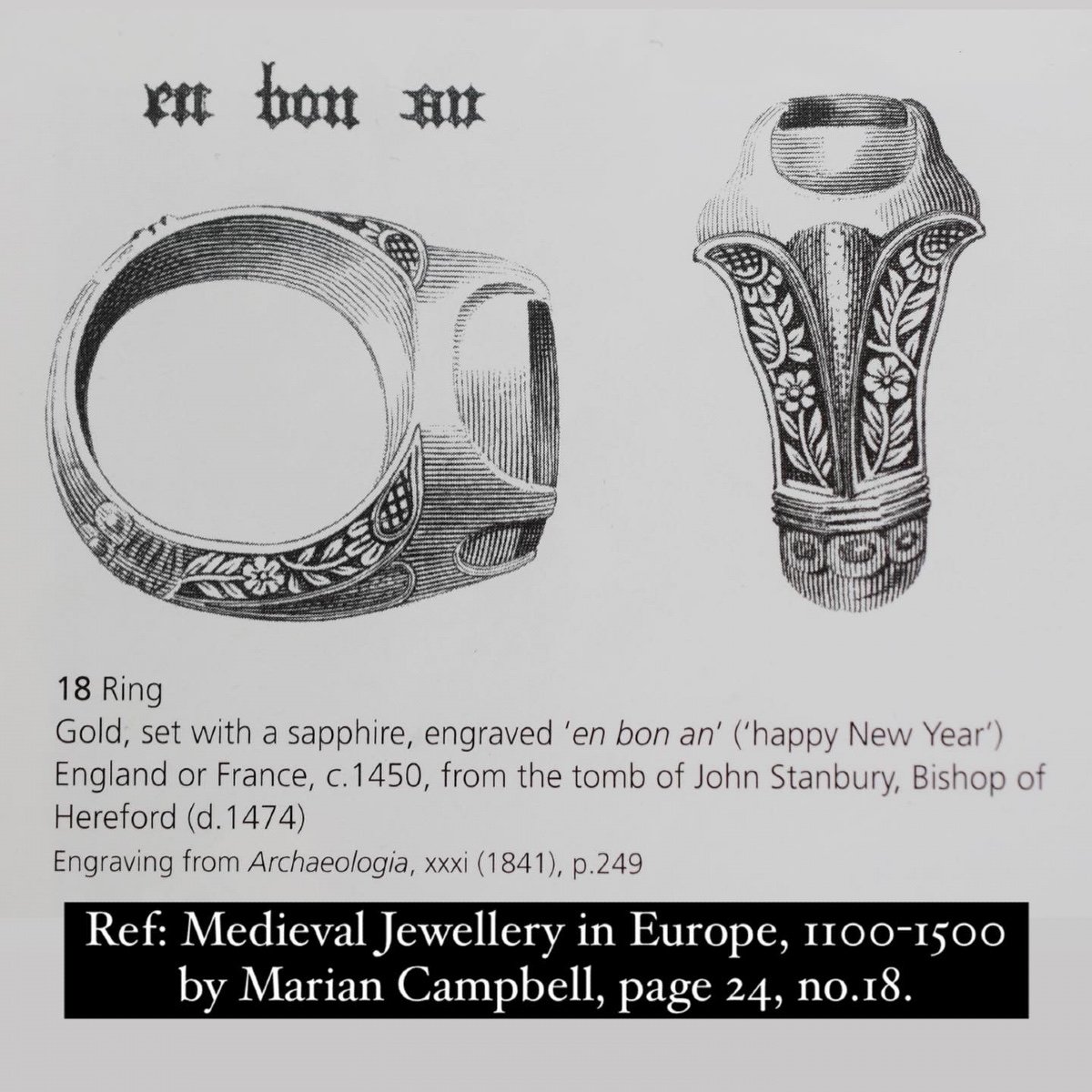 Bague En Or Avec Du Sang Des Plaies Du Christ. Anglais, 15e / 16e Siècle.-photo-4