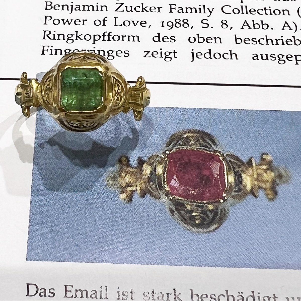 Gold Ring Set With A Table Cut Emerald. Western Europe, Late 16th Century.-photo-4