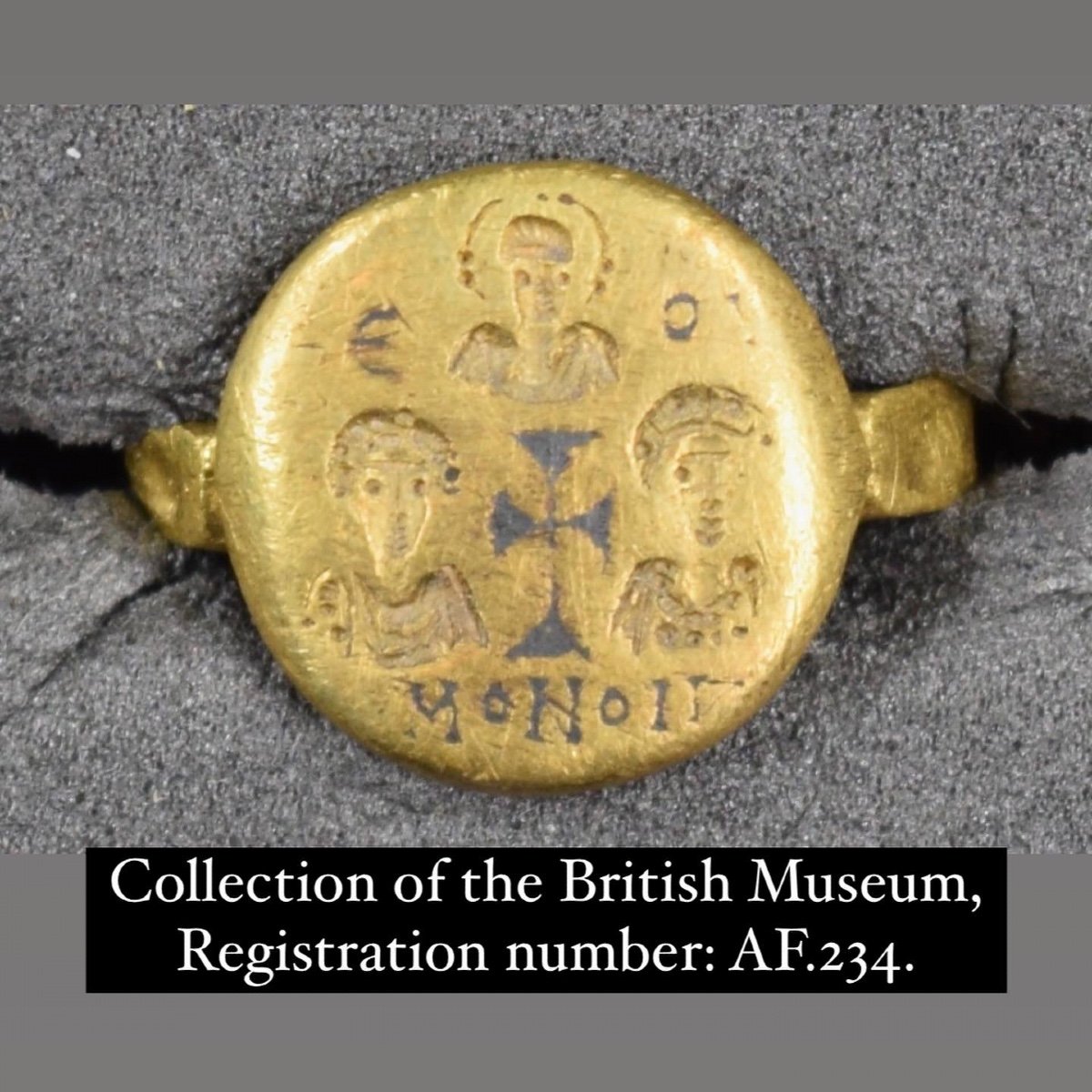 Alliance Incrustée d'Or Et De Nielle. Byzantin, 6e - 7e Siècle Après Jc.   -photo-6