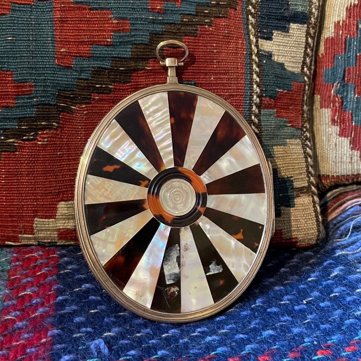Miniature En écaille Et Nacre Du Roi Louis XVI. Français, XVIIIe Siècle -photo-8