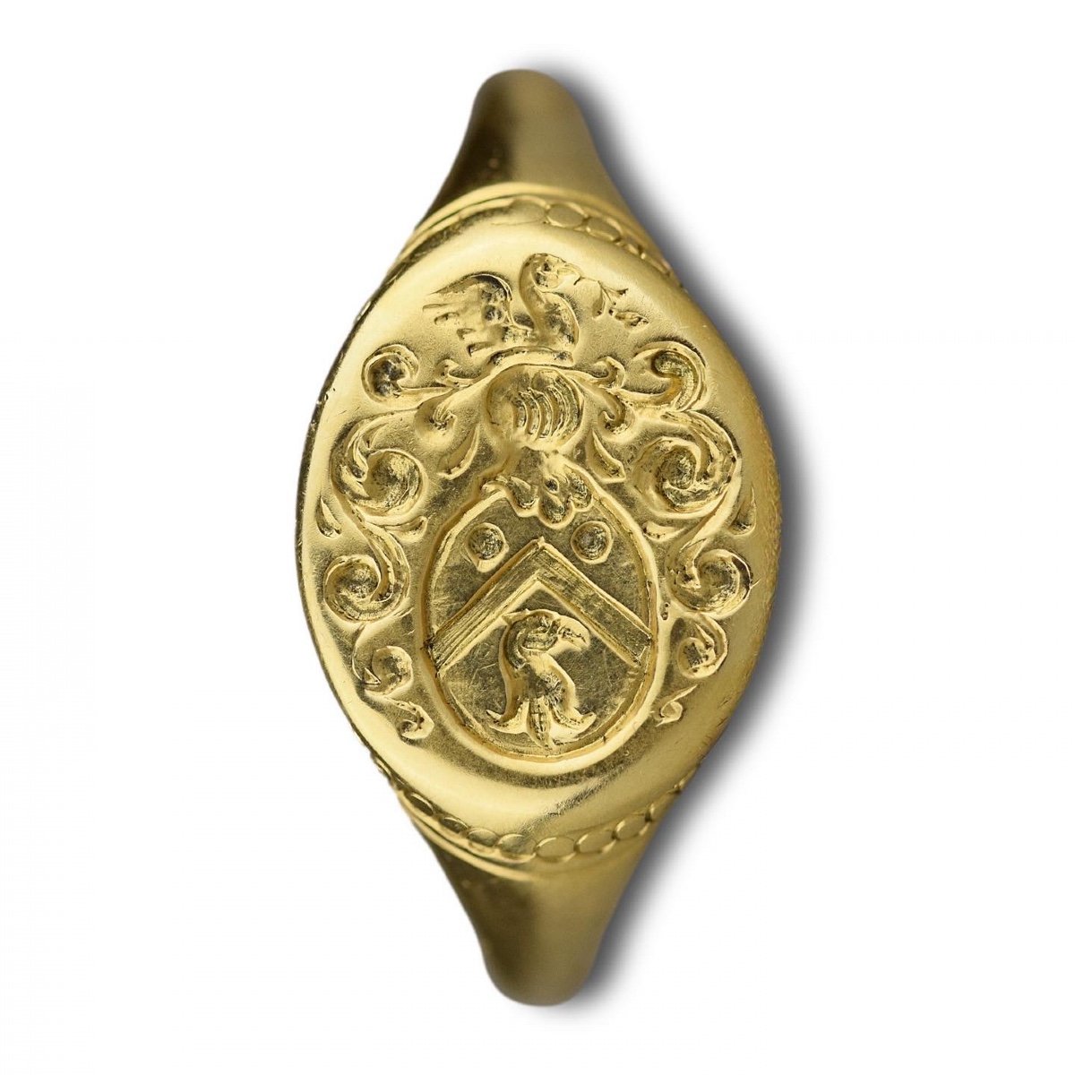 High Carat Gold Armorial Signet Ring. Continental, Circa 1700.-photo-6