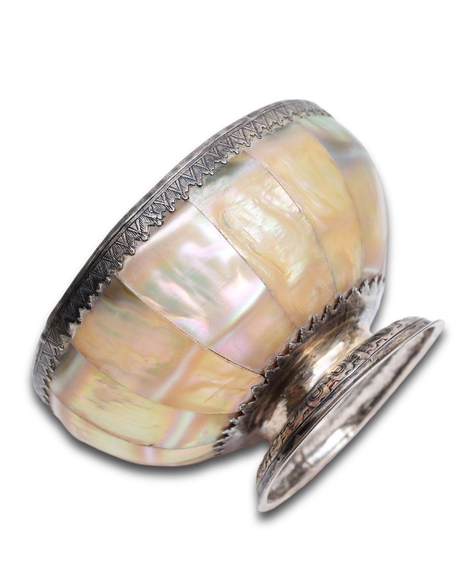 Bol en perles indo-portugaises avec monture en argent anglais Gujarat, XVIe/XVIIe si-photo-4