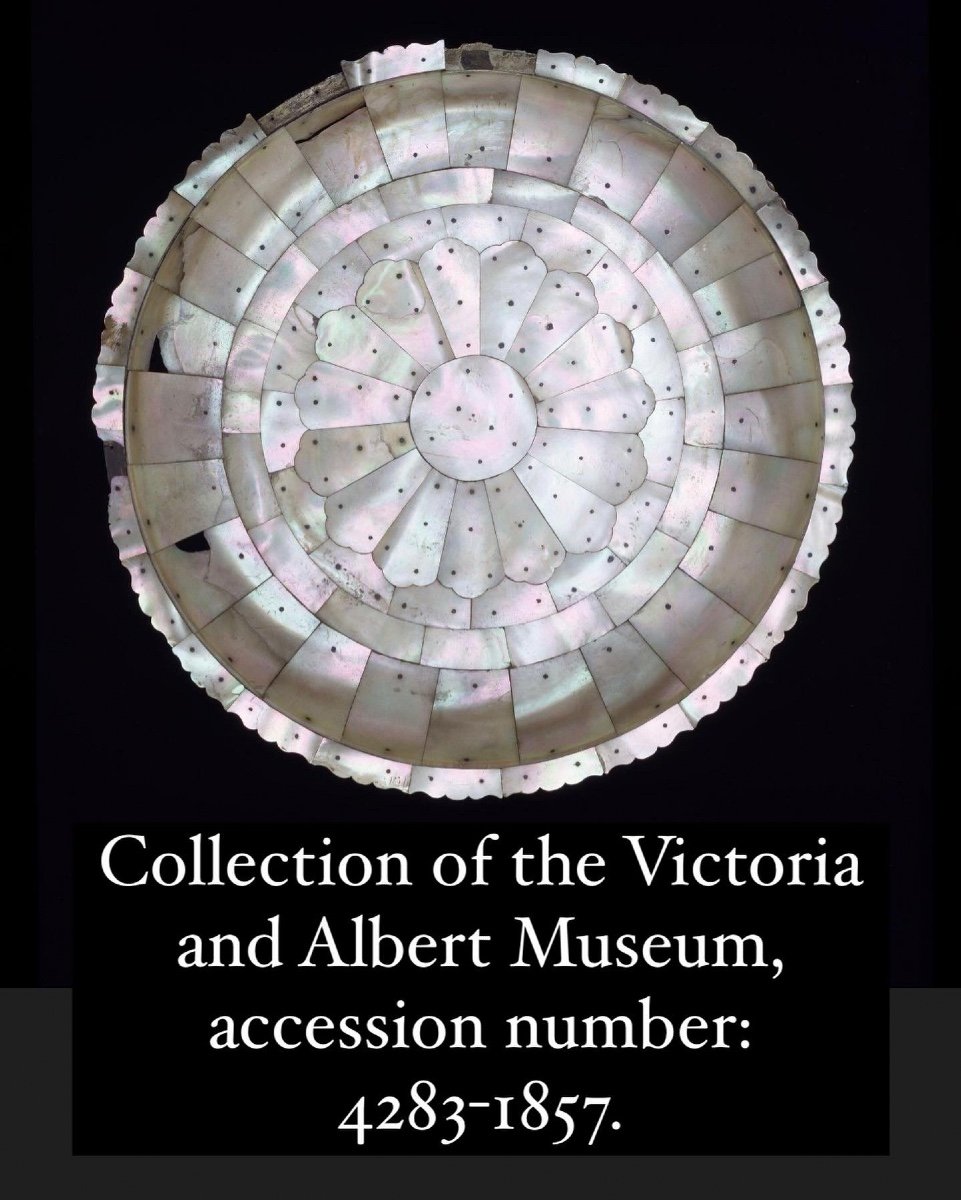Indo-portuguese Mother Of Pearl Dish. Gujarat, 16th / 17th Century.-photo-4
