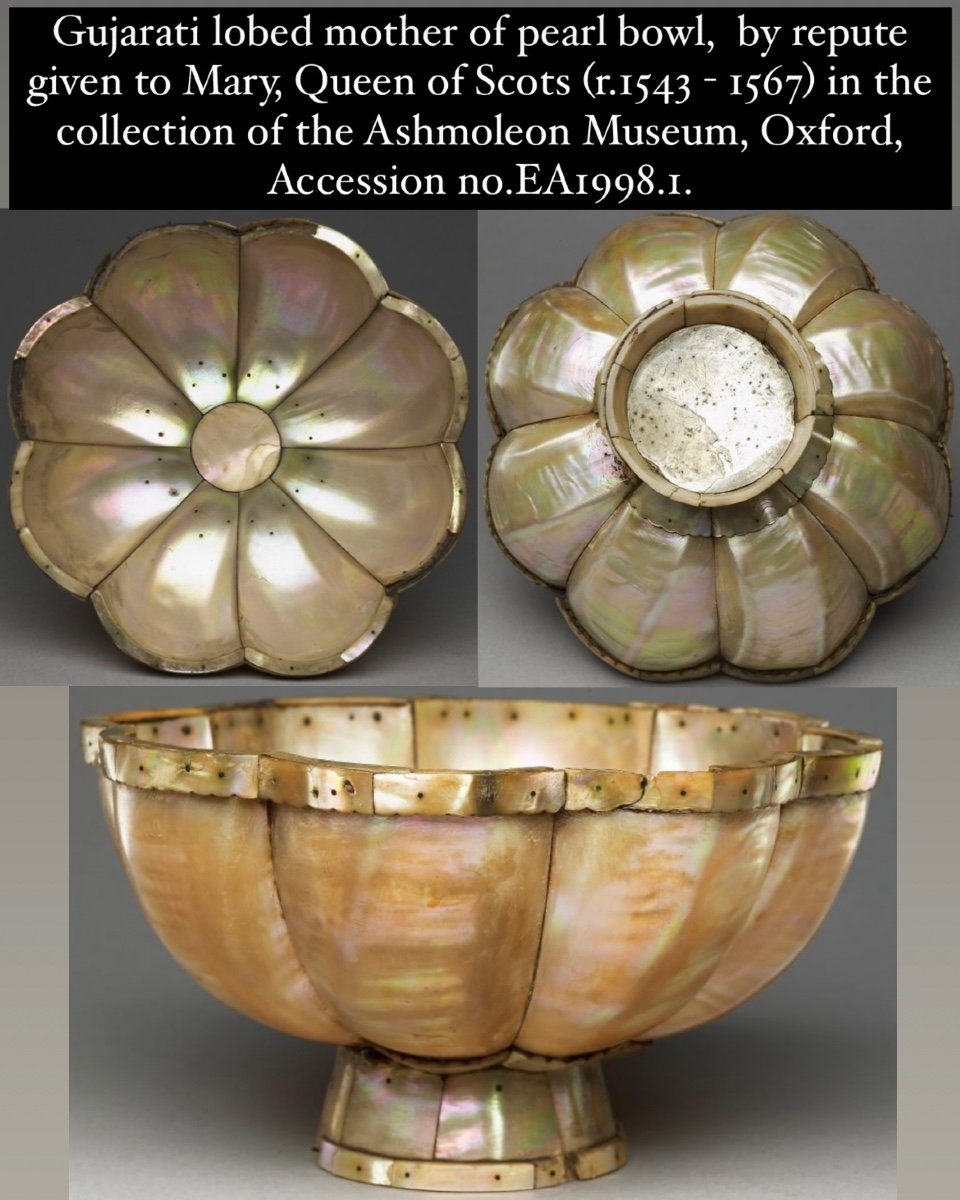 Indo-portuguese Mother Of Pearl Bowl. Gujarat, 16th / 17th Century.-photo-8