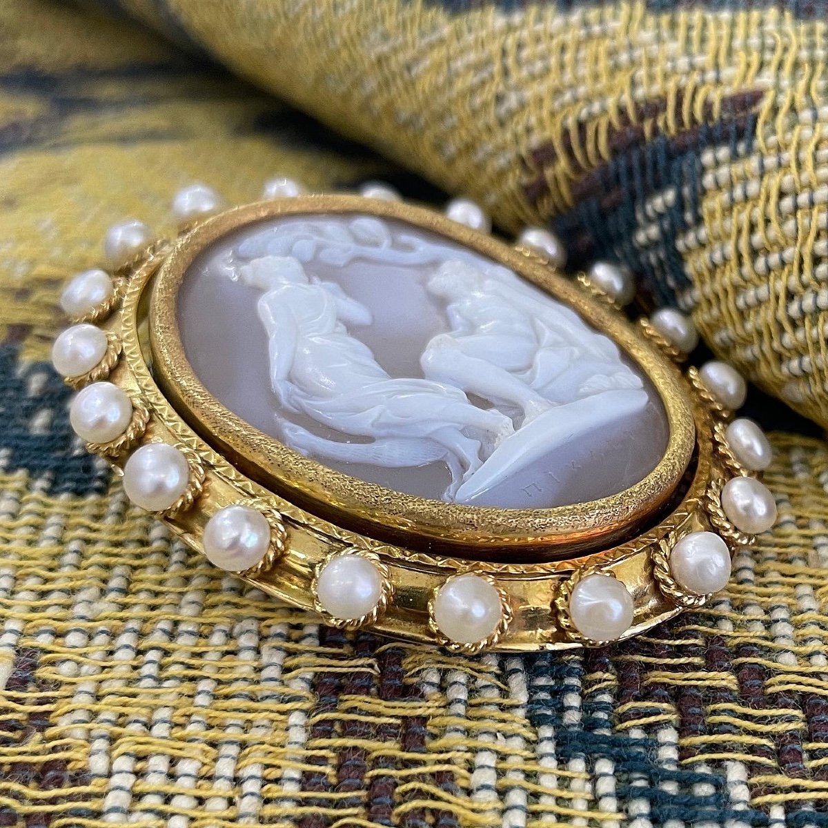 Sardonyx Cameo Of Juno And Jupiter By Giovanni Pichler. Italian, 18th Century.-photo-2