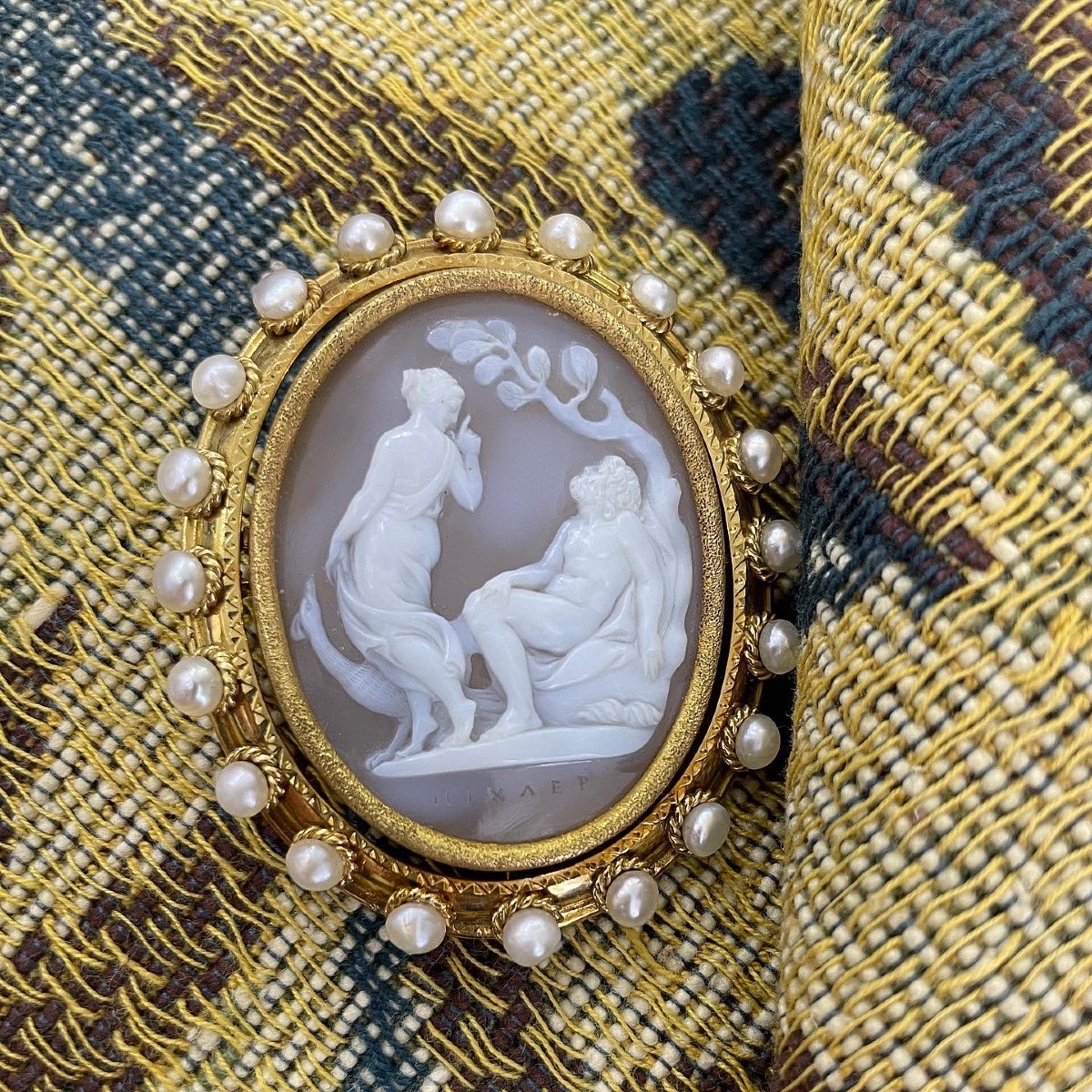 Sardonyx Cameo Of Juno And Jupiter By Giovanni Pichler. Italian, 18th Century.-photo-6