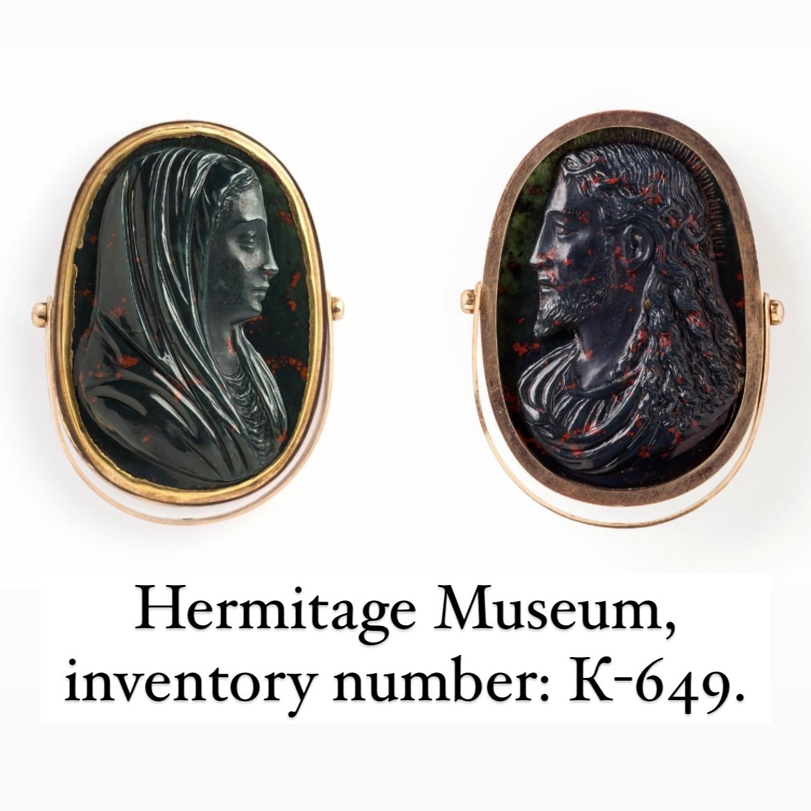 Bague Avec Un Camée Renaissance Du Christ Et De La Vierge. Italien, XVIIe Siècle. -photo-4