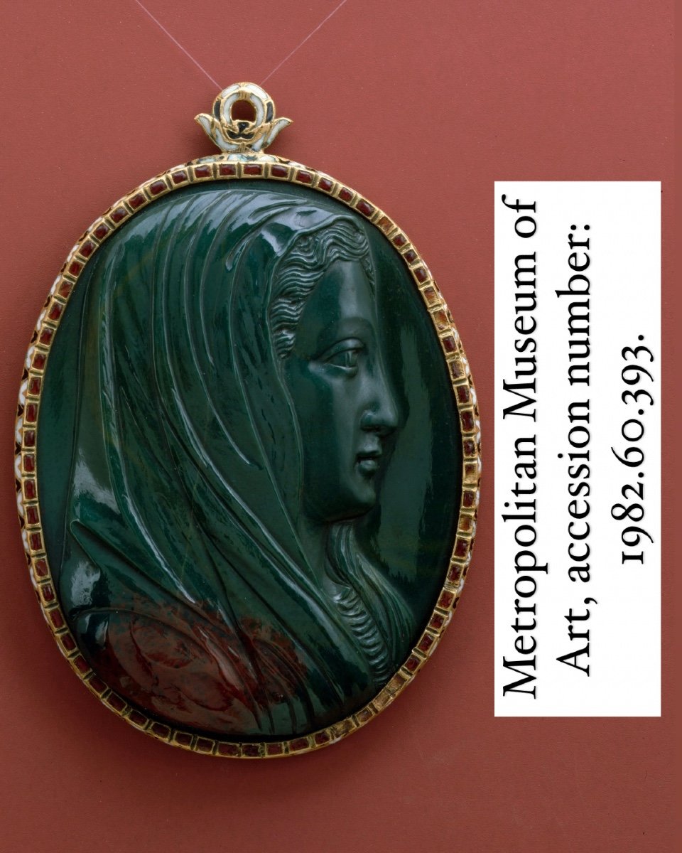 Bague Avec Un Camée Renaissance Du Christ Et De La Vierge. Italien, XVIIe Siècle. -photo-6