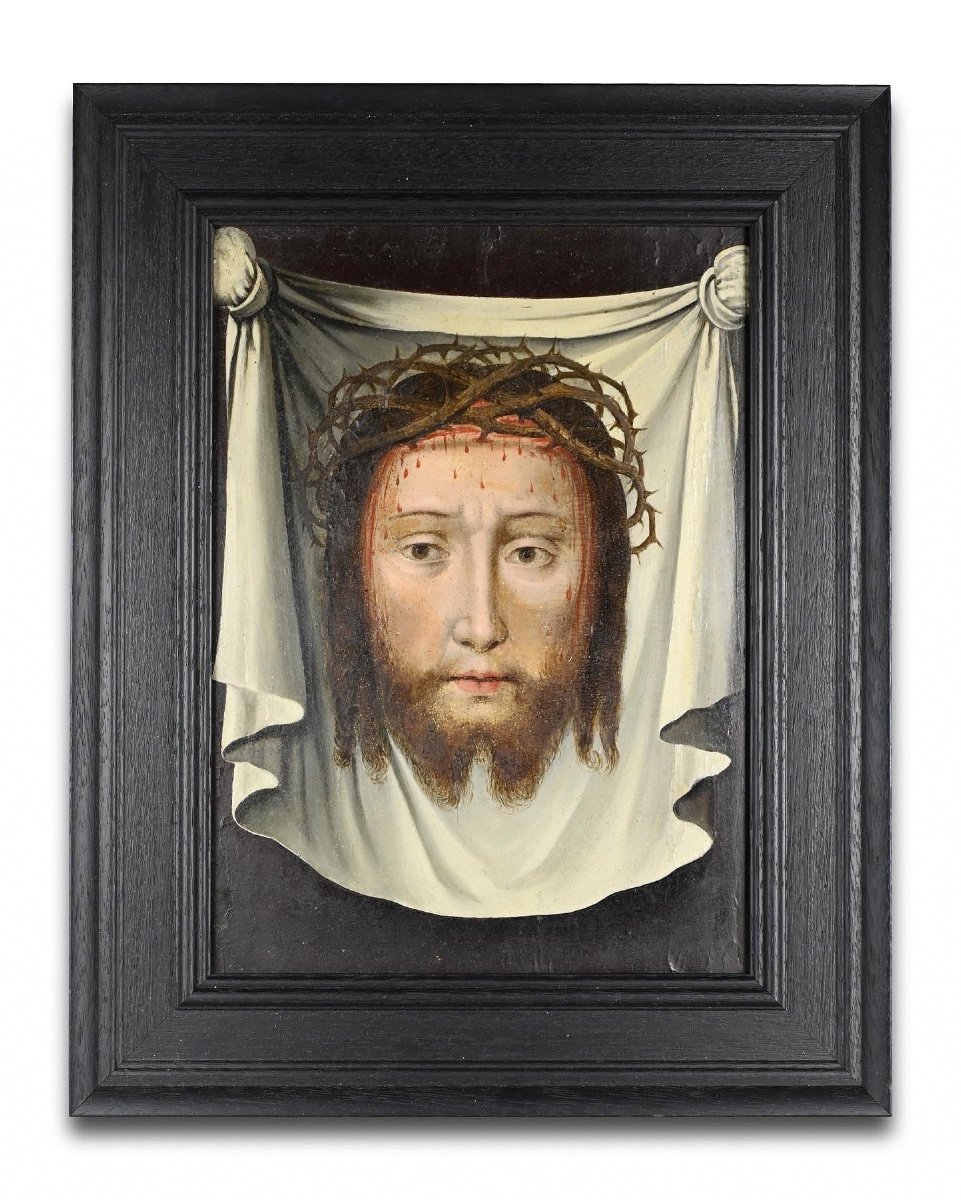 Peinture à l'Huile Du Voile De Véronique. Français, XVIIe/xviiie Siècle.  